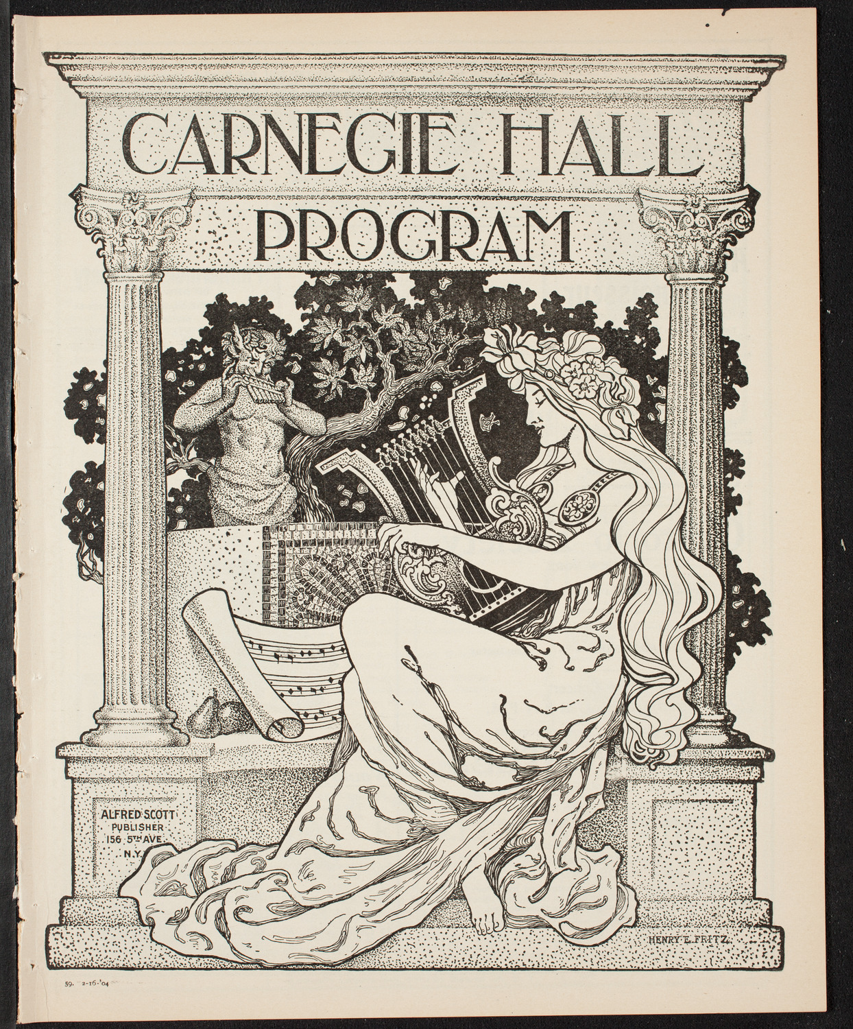 New York Philharmonic, February 16, 1904, program page 1