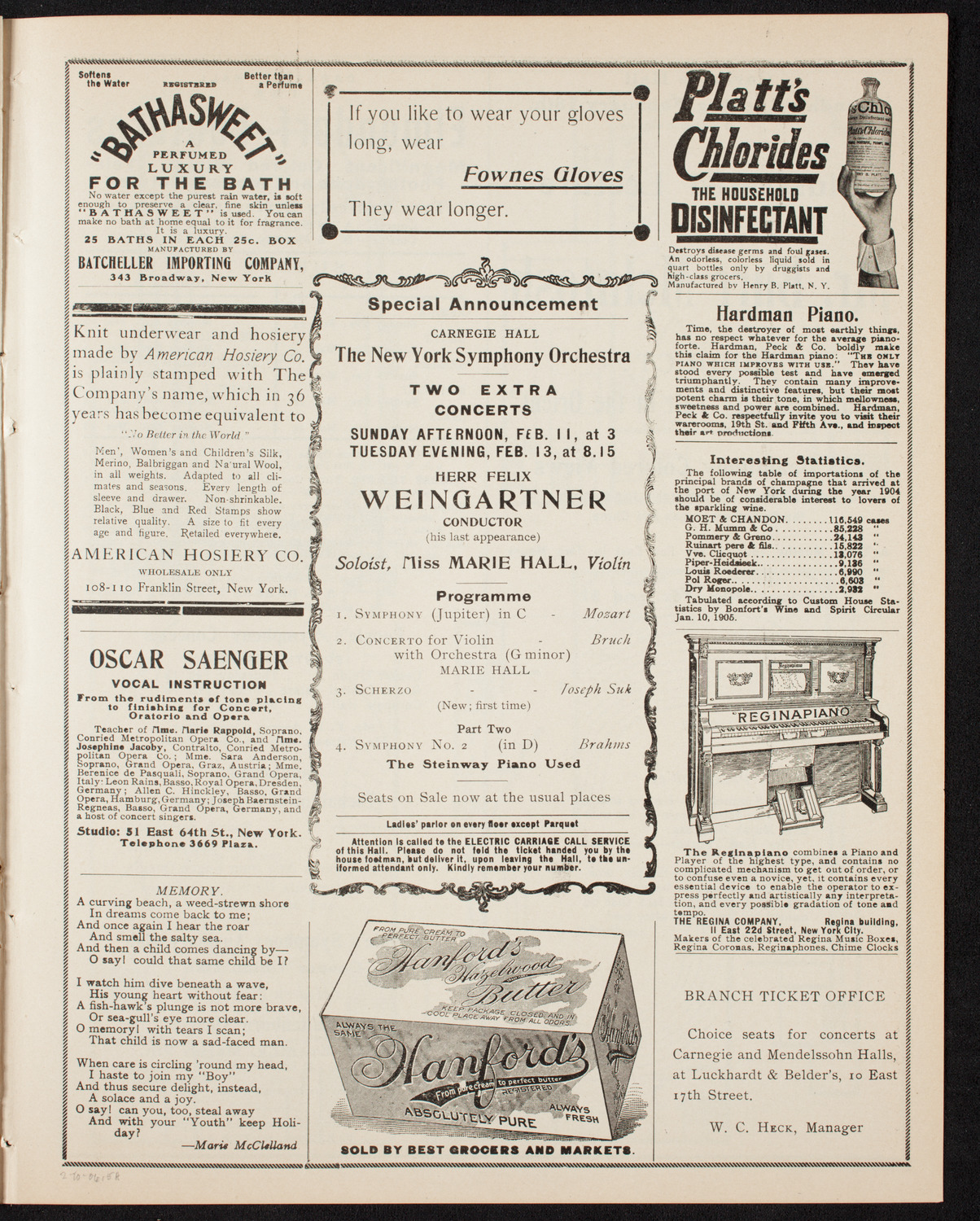 Symphony Concert for Young People, February 10, 1906, program page 9