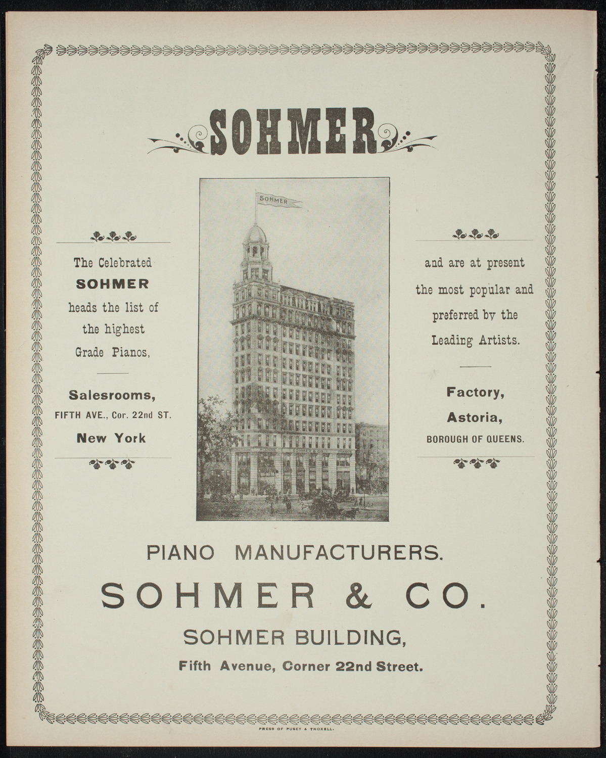 Columbia College Musical Society, February 26, 1898, program page 8