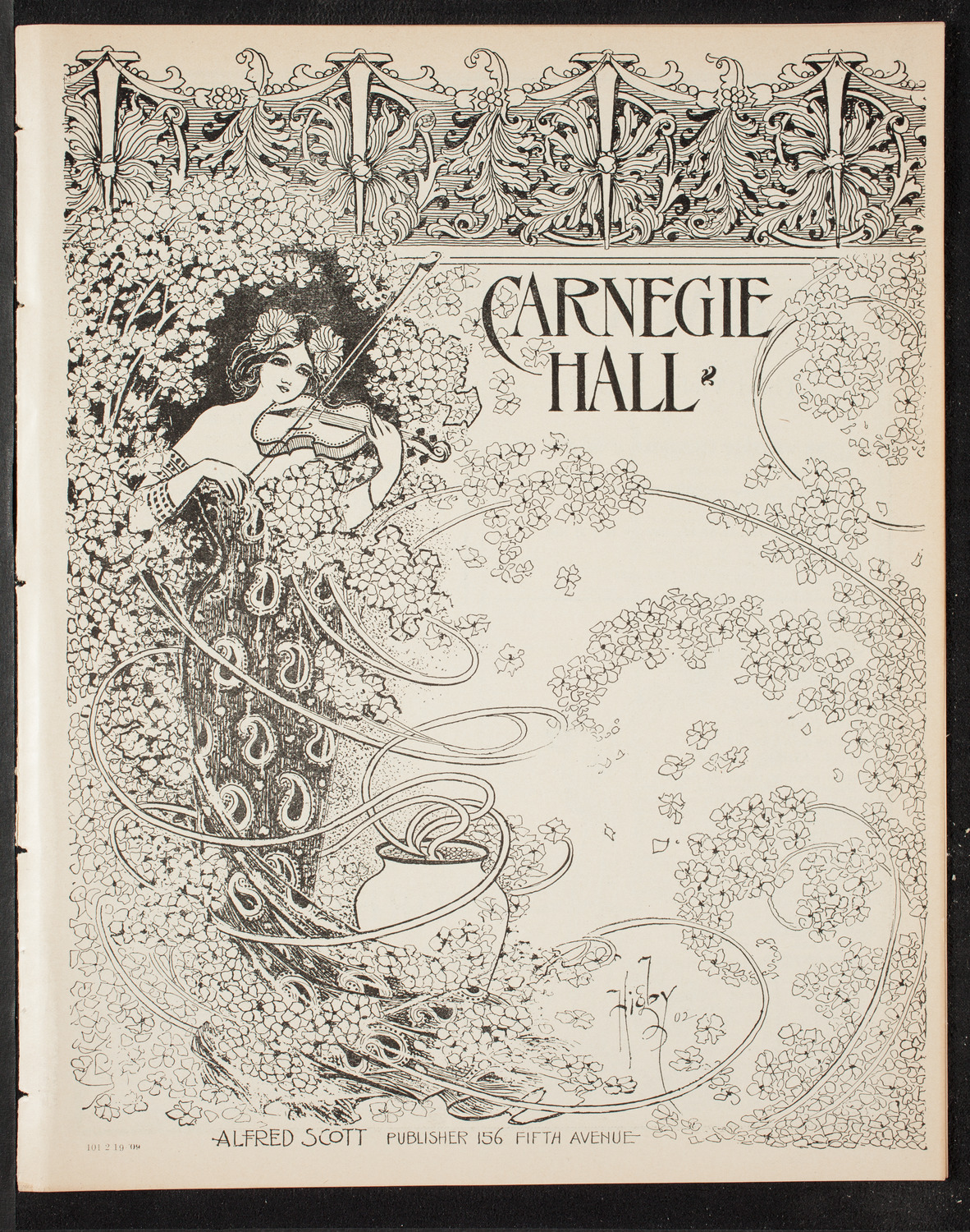 People's Symphony Concert, February 19, 1909, program page 1