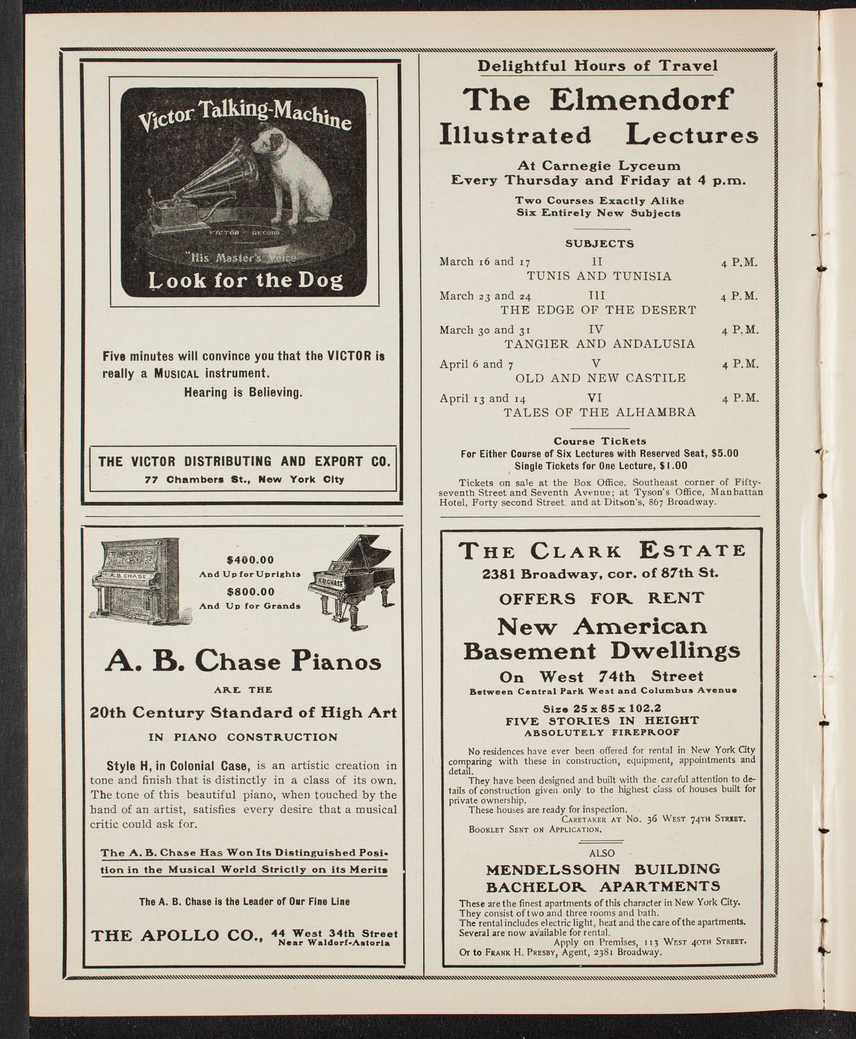 Benefit: Orthopedic Hospital, March 14, 1905, program page 2