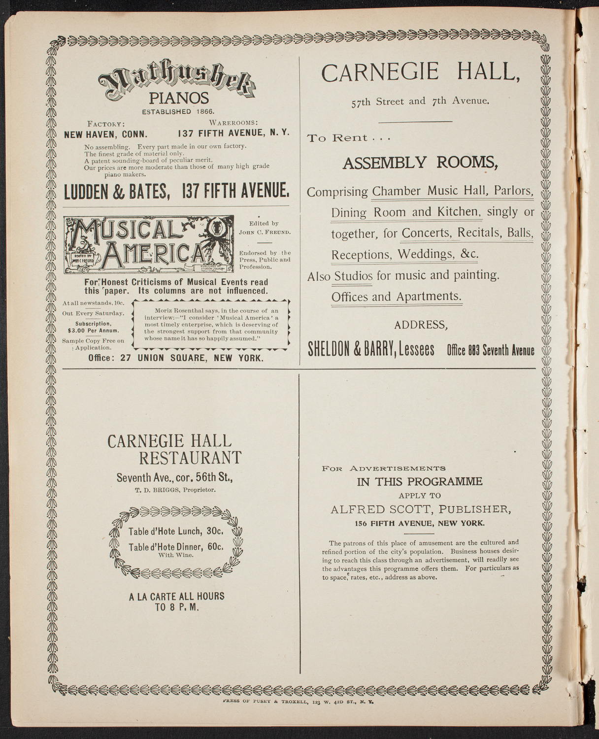 Graduation: Manhattan College, June 20, 1899, program page 8