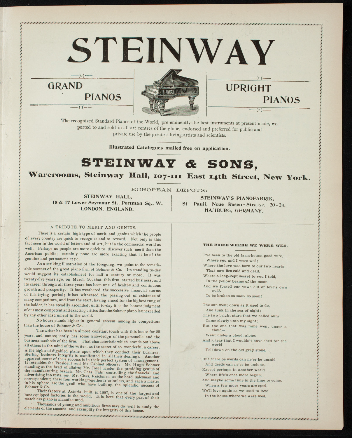 People's Choral Union and Advanced Class, May 3, 1897, program page 5