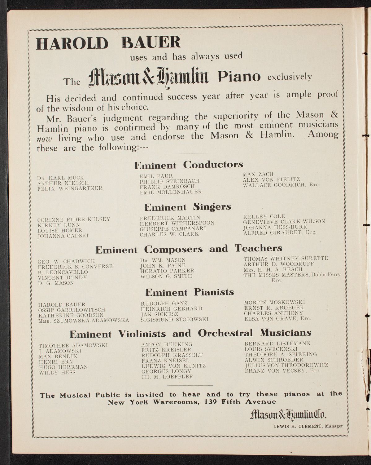 Amicitia Amateur Band, April 26, 1908, program page 10