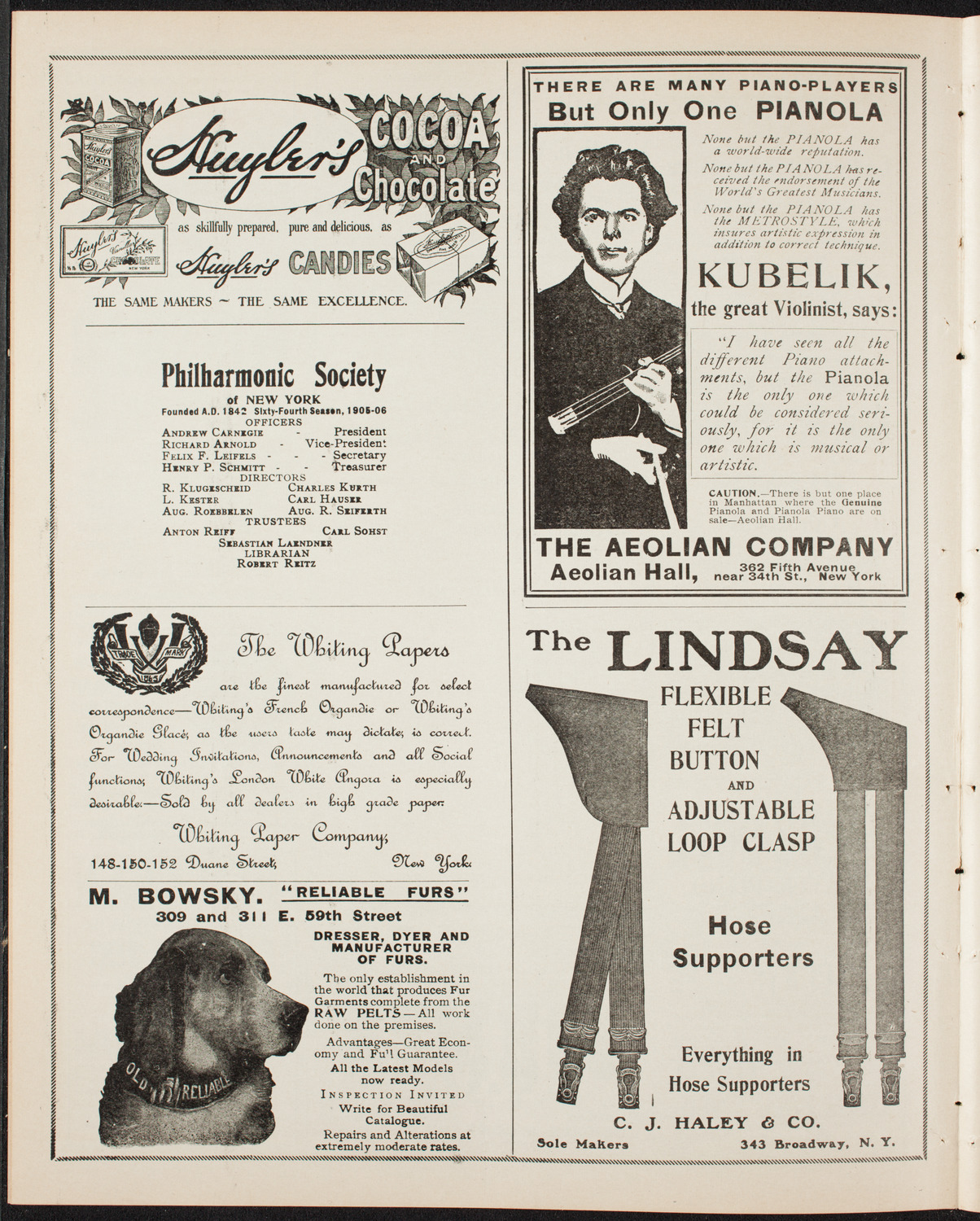 Russian Symphony Society of New York, March 17, 1906, program page 6