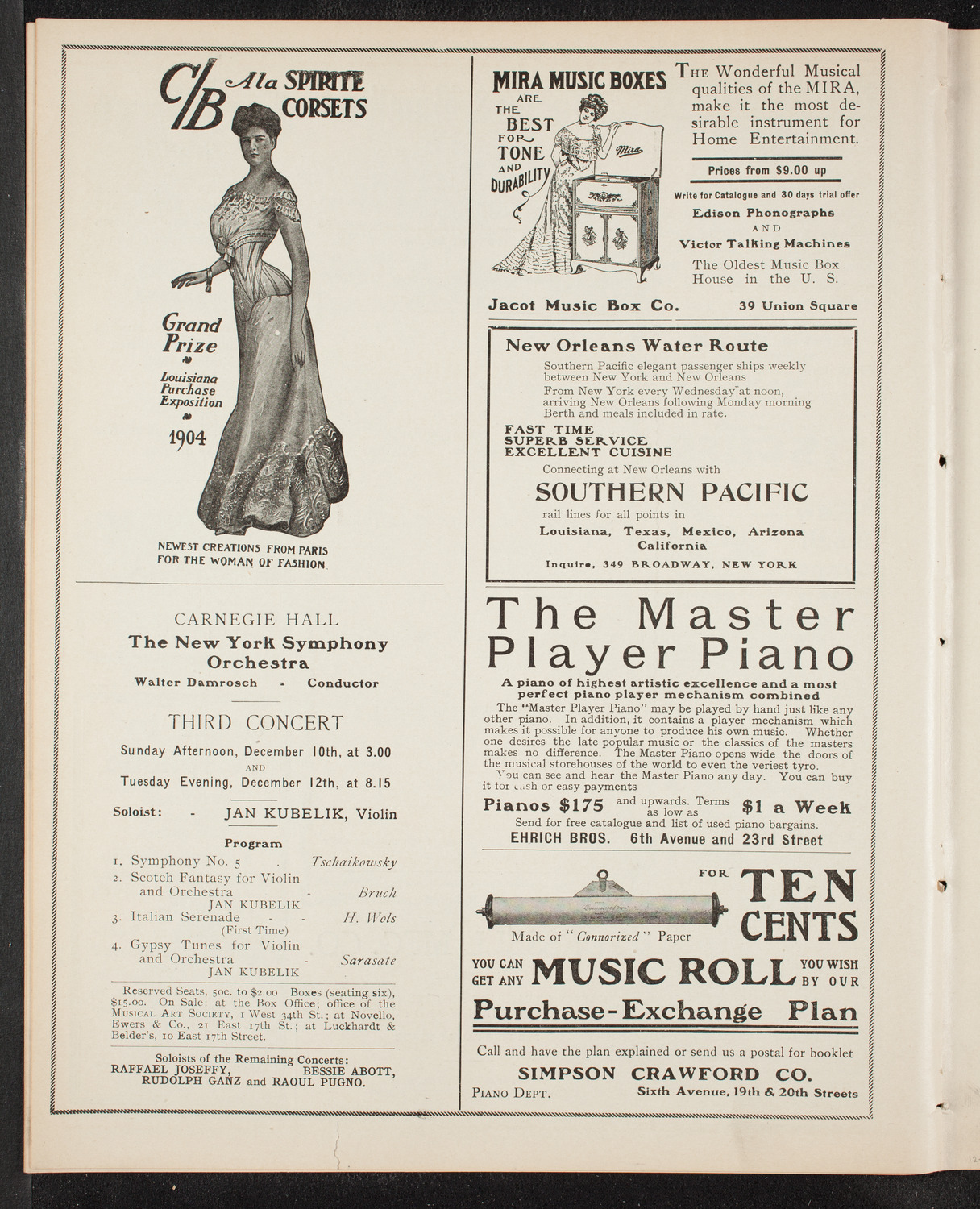 Boston Symphony Orchestra, December 9, 1905, program page 8