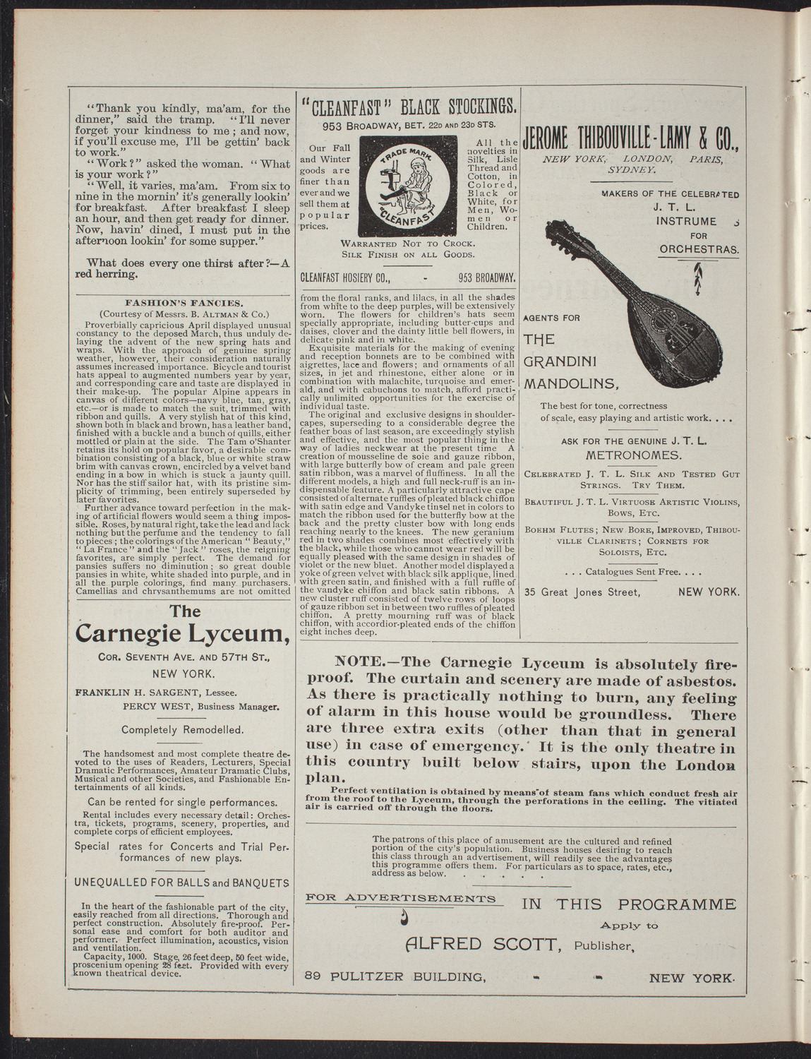 Concert by H.R. Humphries, May 13, 1897, program page 4