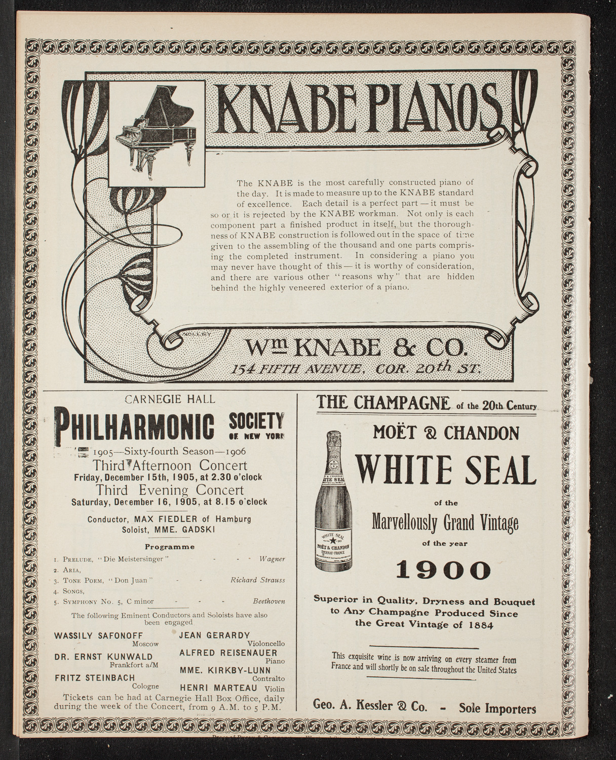 Musical Art Society of New York, December 14, 1905, program page 12