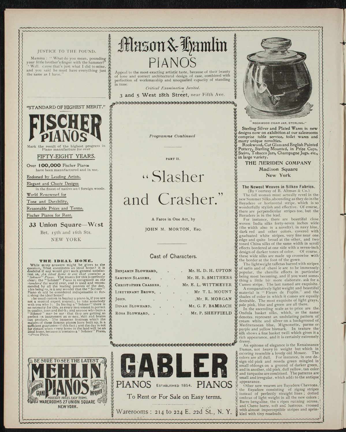 Trinity School Concert and Dramatic Entertainment, February 9, 1898, program page 6