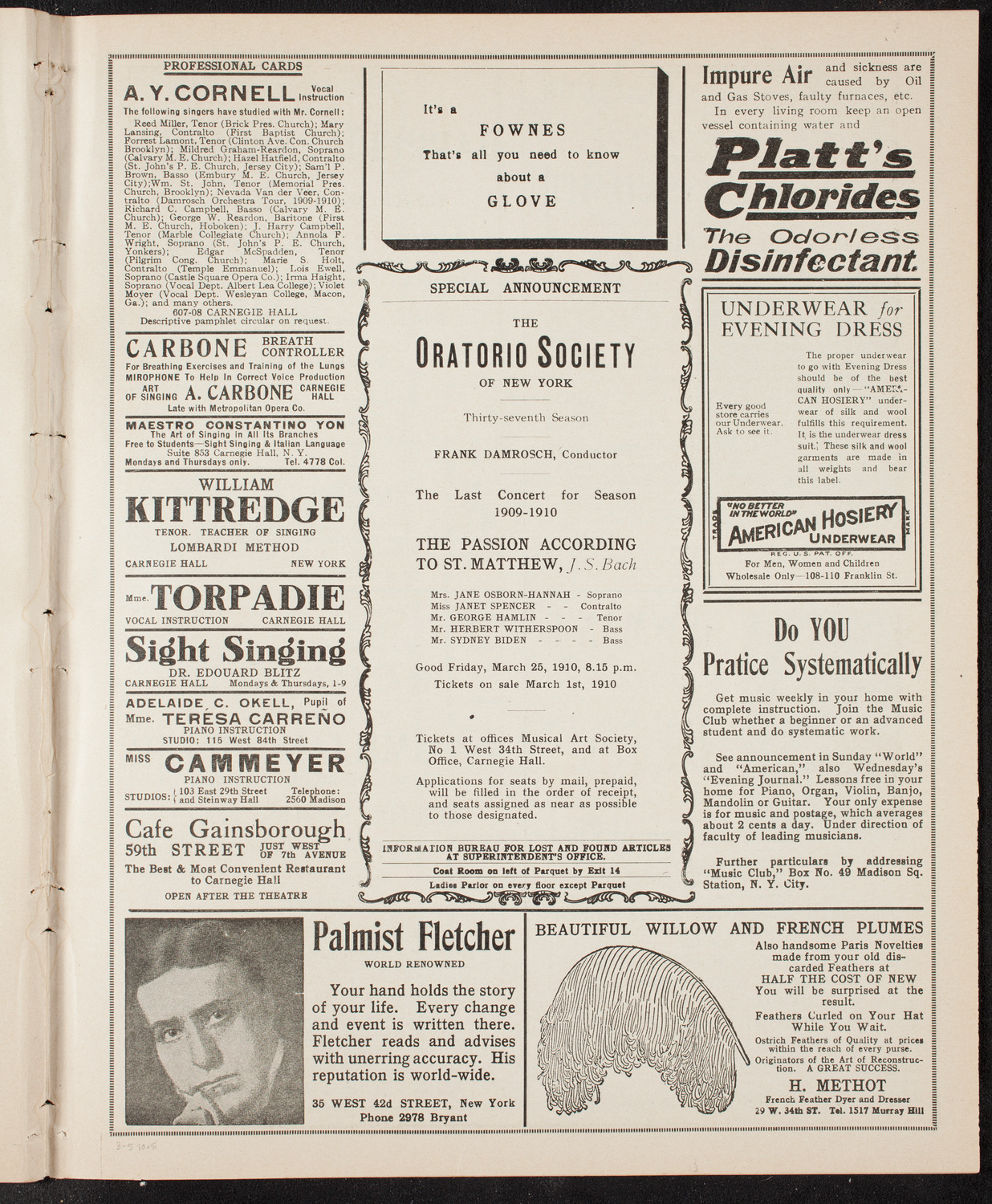 Symphony Concert for Young People, March 5, 1910, program page 9