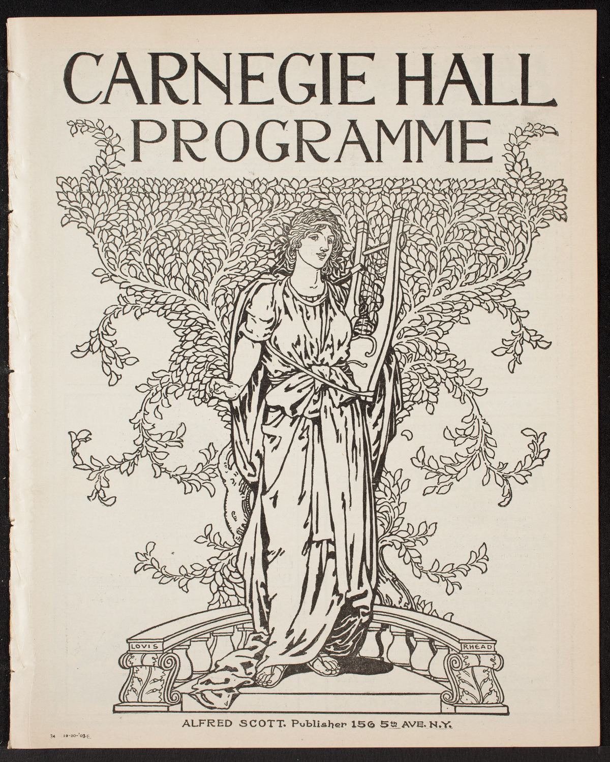 Lecture by Rev. John P. Chidwick, December 20, 1903, program page 1