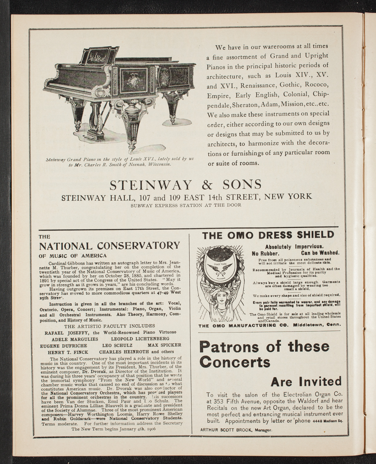 Oratorio Society of New York, December 28, 1905, program page 4