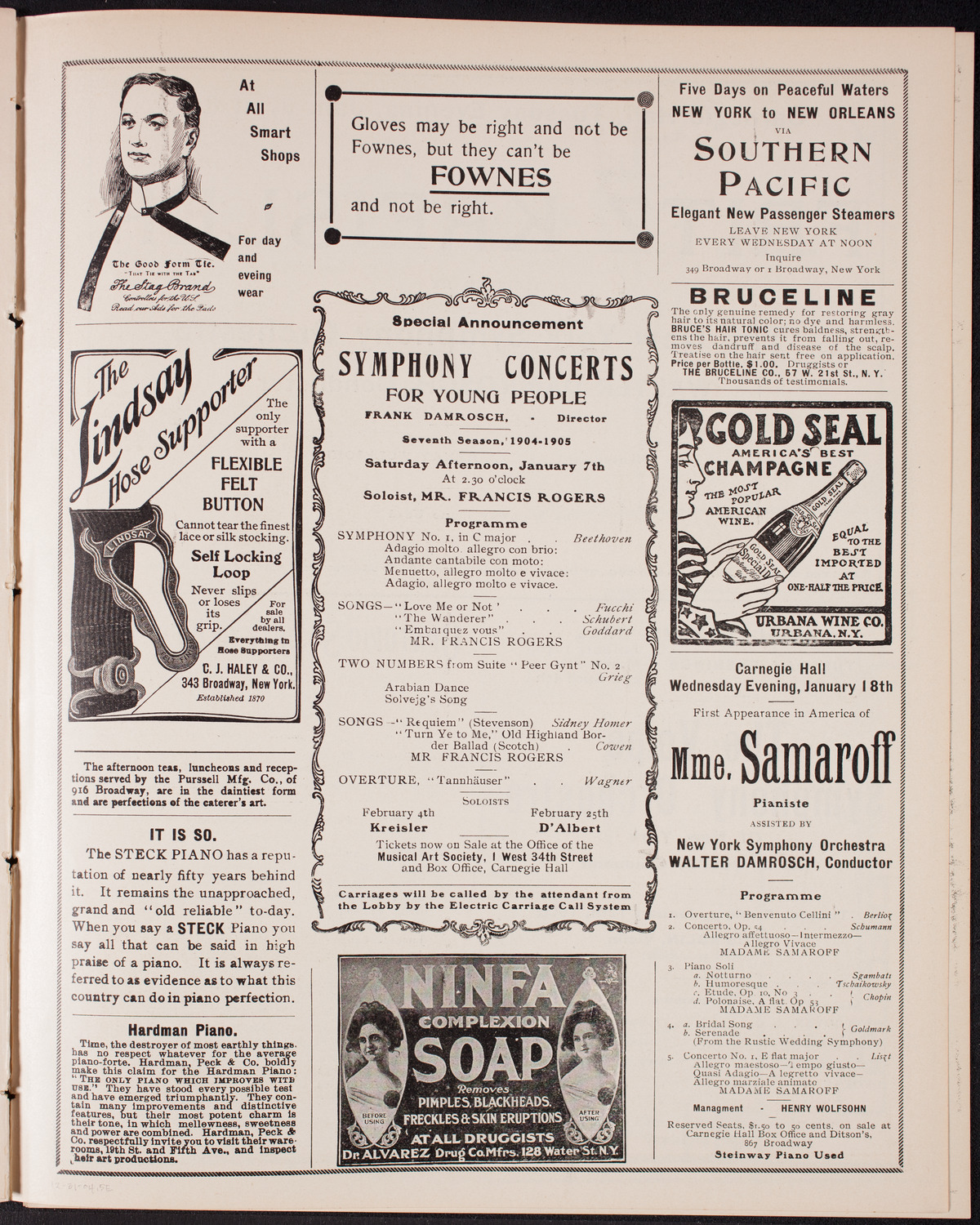 Oratorio Society of New York, December 31, 1904, program page 9