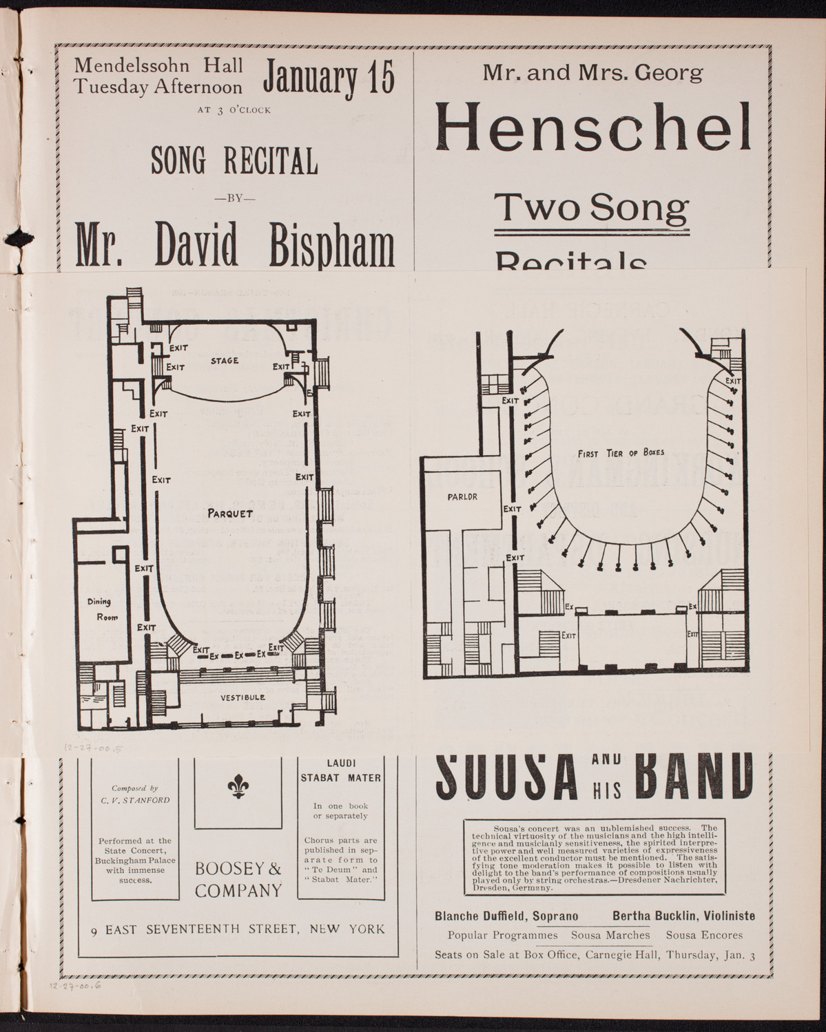 Oratorio Society of New York, December 27, 1900, program page 9