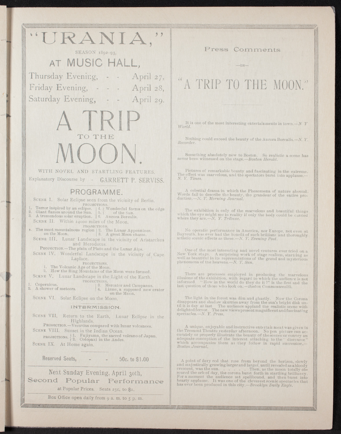 Graduation: College of Pharmacy of the City of New York, April 26, 1893, program page 7