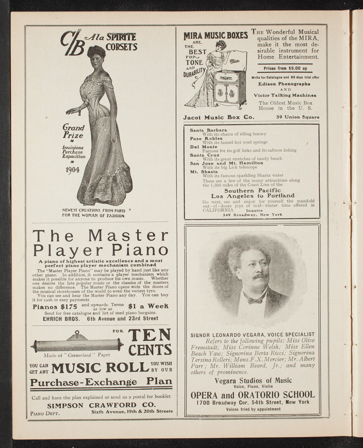 Raoul Pugno, Joseph Hollman and Marie Hall, January 21, 1906, program page 8