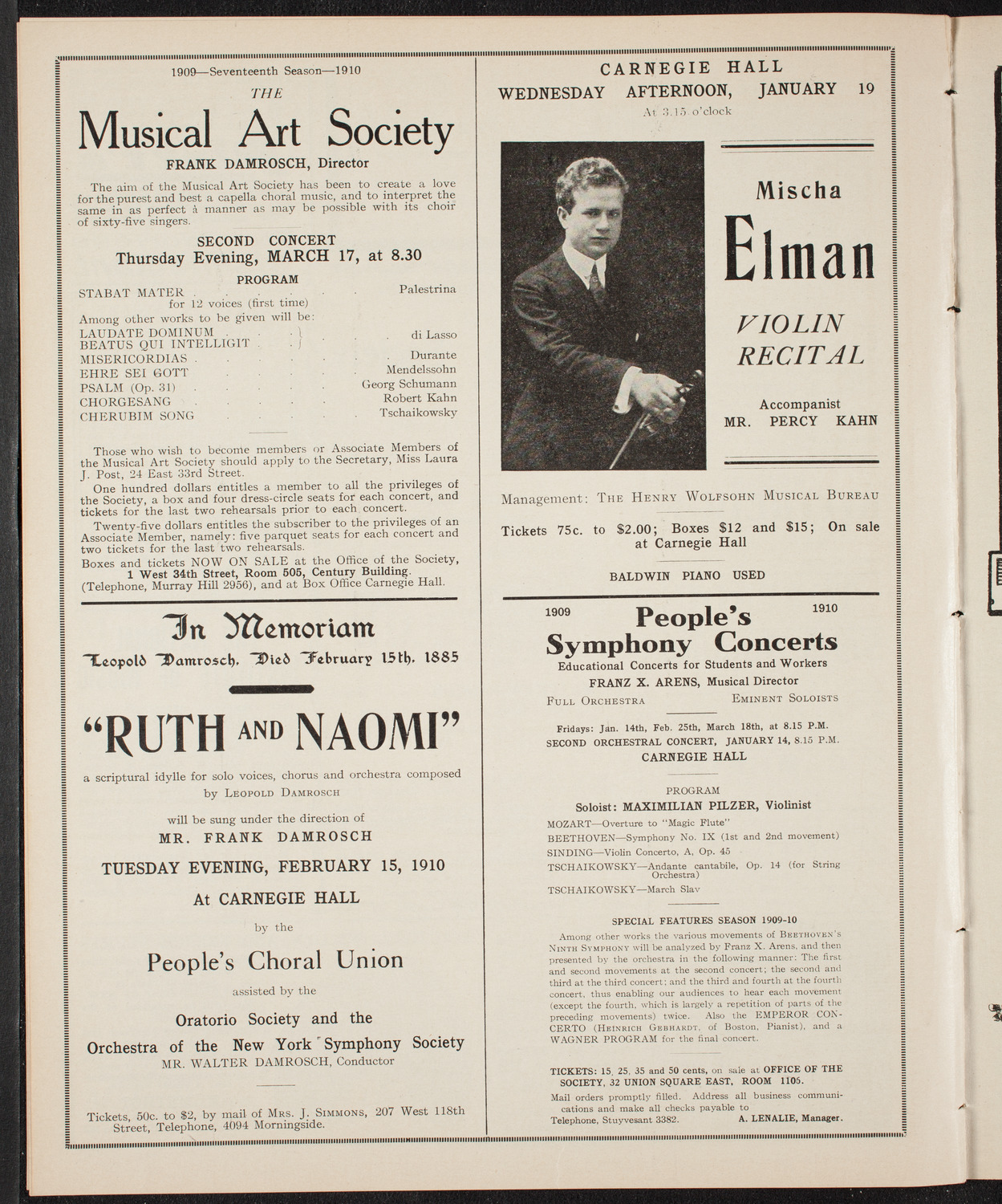 Christmas Play Association, January 6, 1910, program page 10