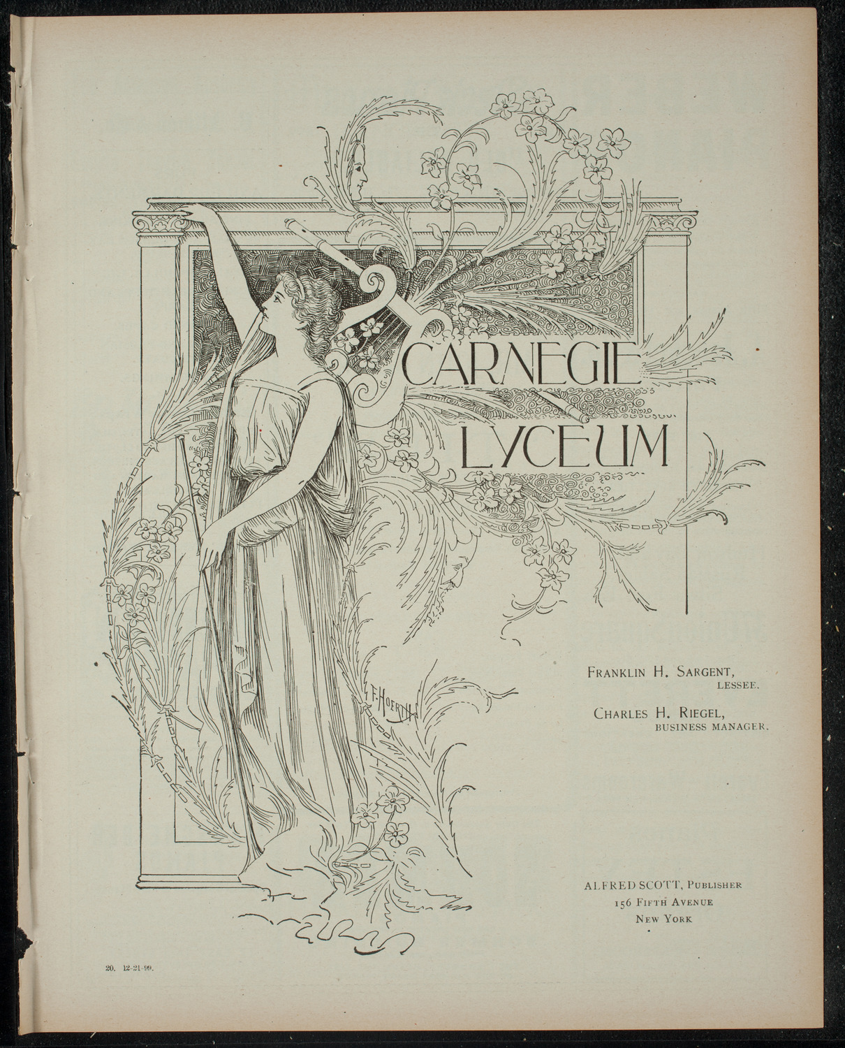 Mr. John Blair's Course of Modern Plays, December 21, 1899, program page 1