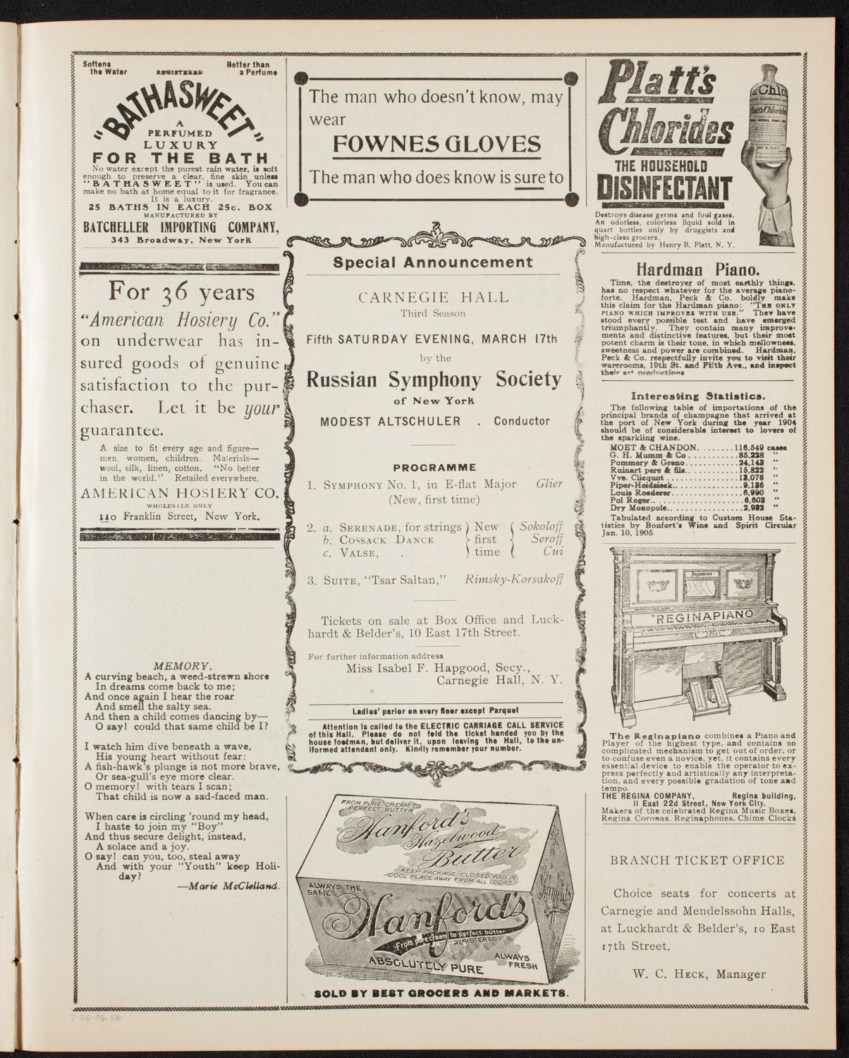 Elmendorf Lecture: Africa, February 25, 1906, program page 9