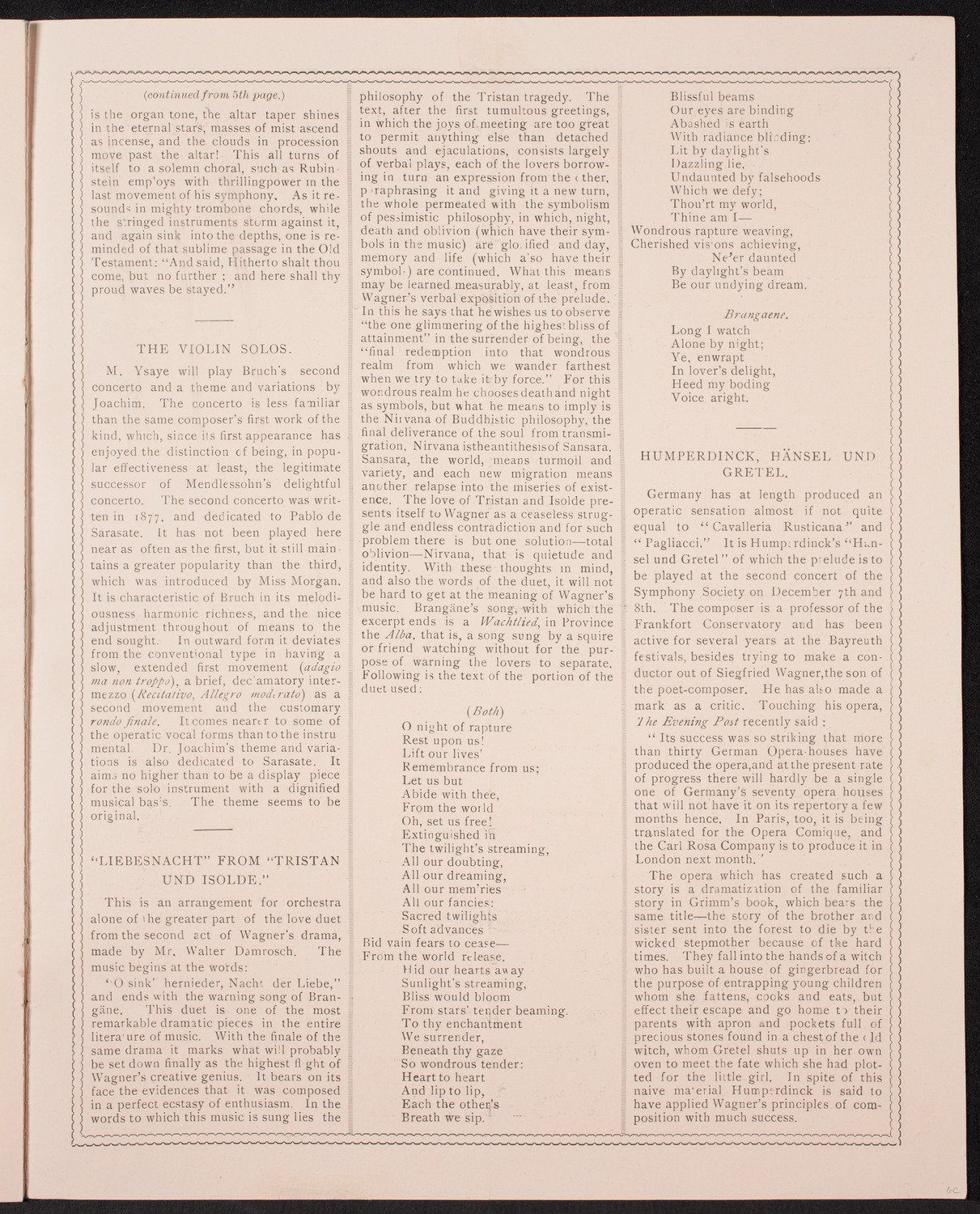 New York Symphony Orchestra, December 7, 1894, program page 7