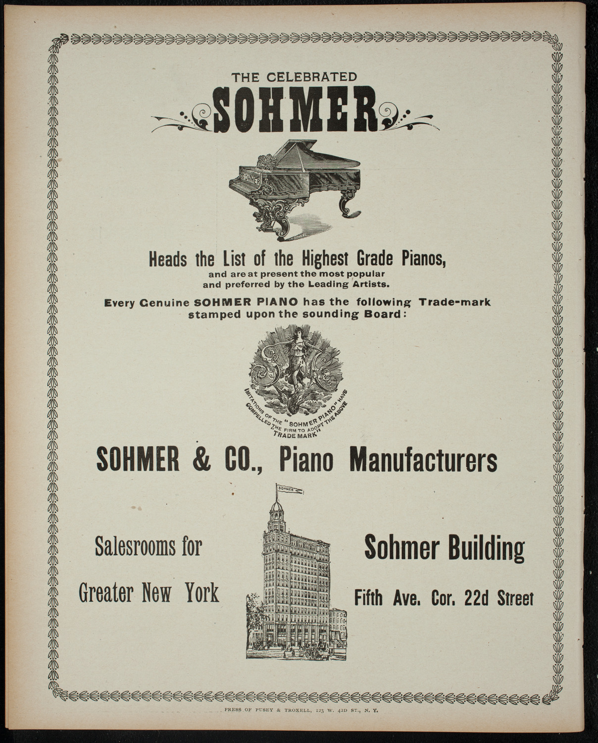 Shakespeare Recital by Marshall Darrach, November 18, 1898, program page 8