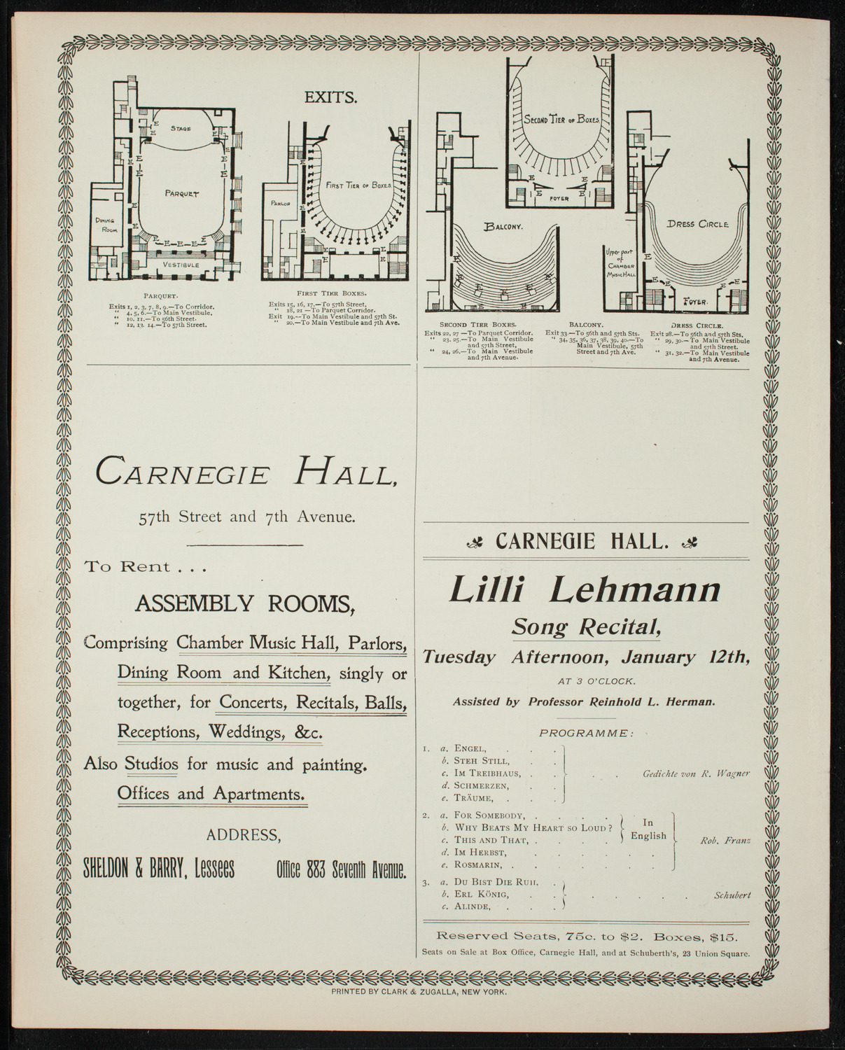 New York Philharmonic, January 8, 1897, program page 8