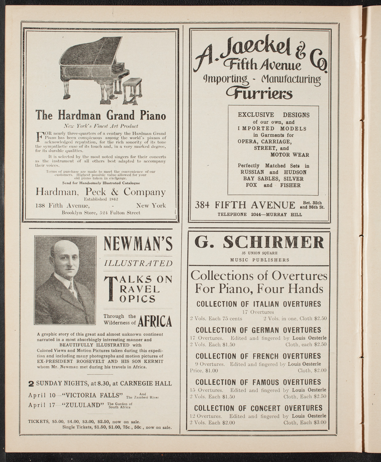 Newman's Illustrated Talks on Travel Topics, April 3, 1910, program page 8