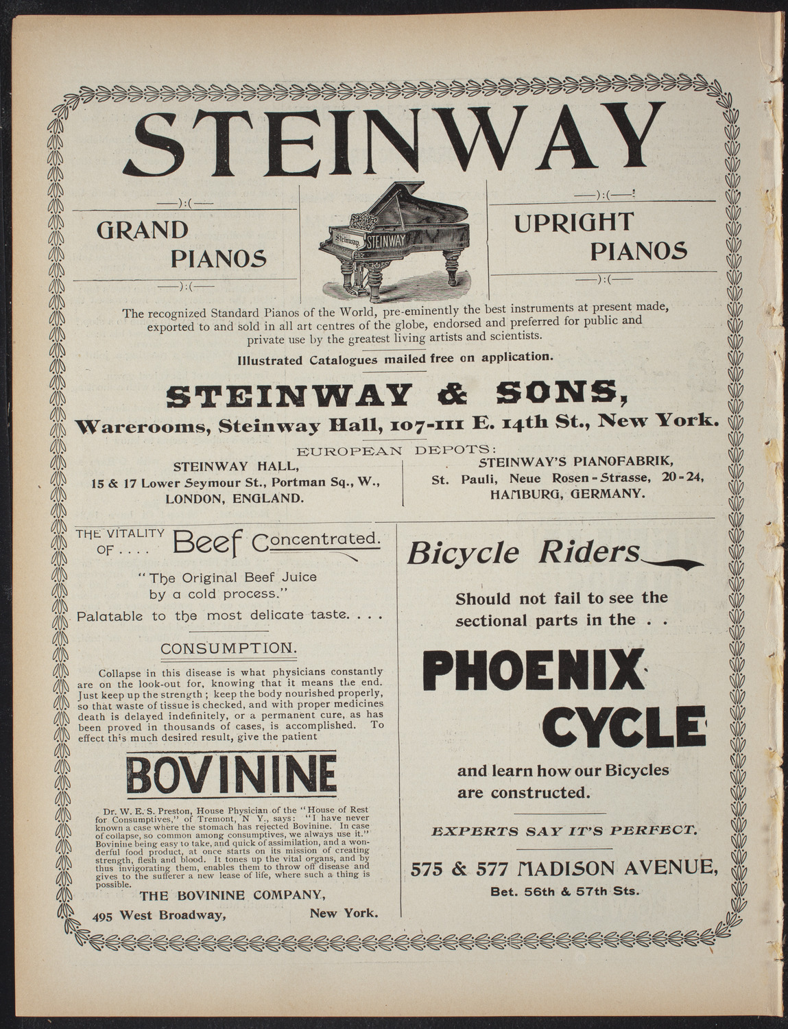 Benefit for the Sick and Wounded of the Cuban Revolution, May 10, 1897, program page 8