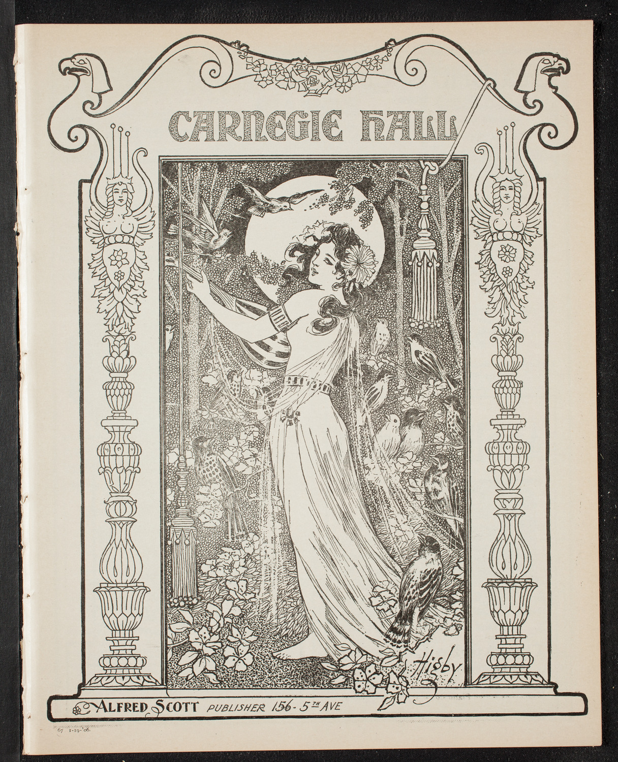 New York Philharmonic, January 19, 1906, program page 1