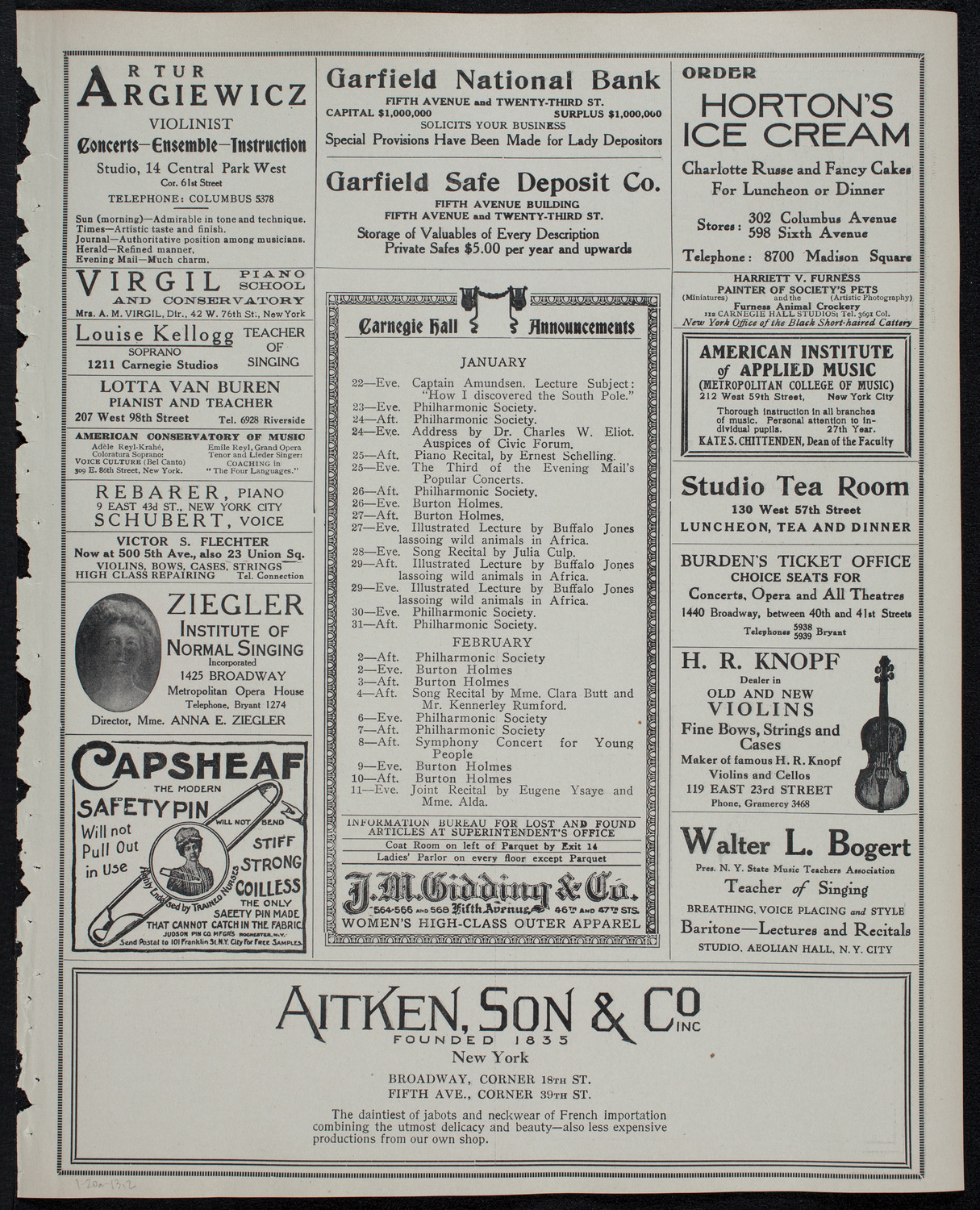 Burton Holmes Travelogue: Panama, January 20, 1913, program page 3