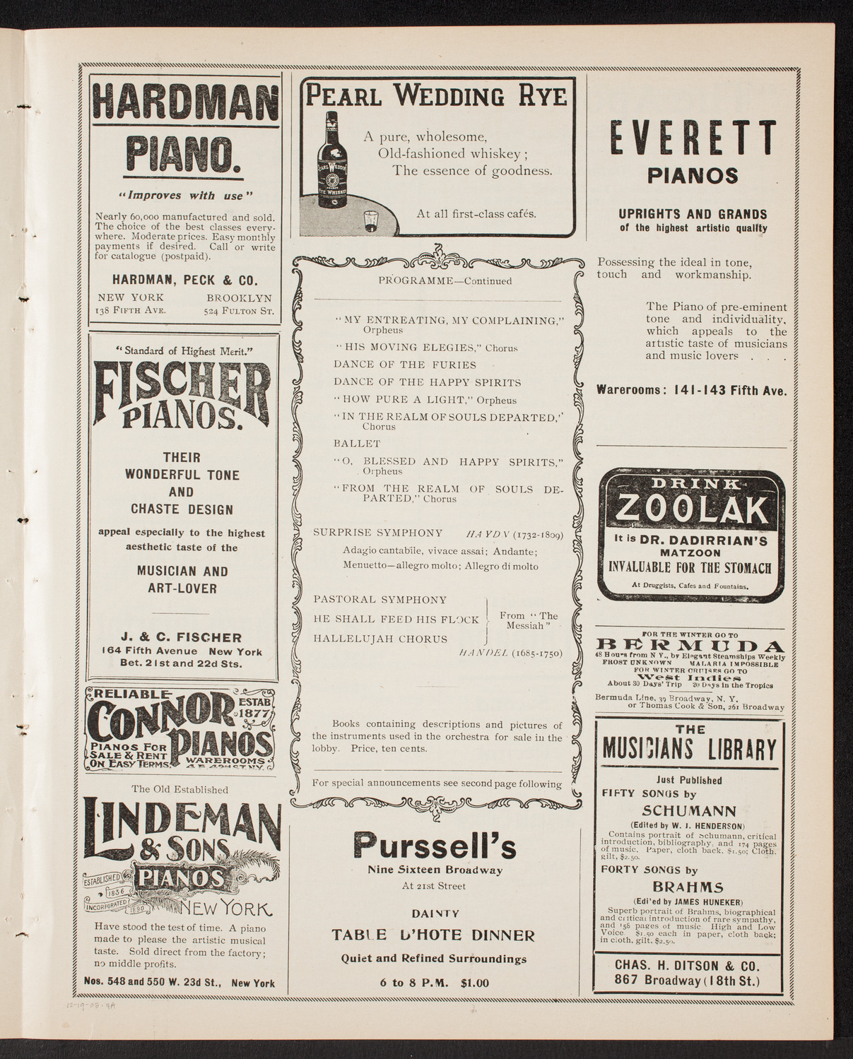 Symphony Concert for Young People, December 19, 1903, program page 7