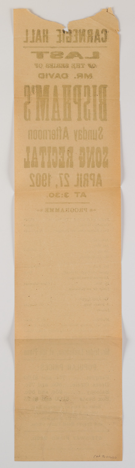 David Bispham, April 27, 1902