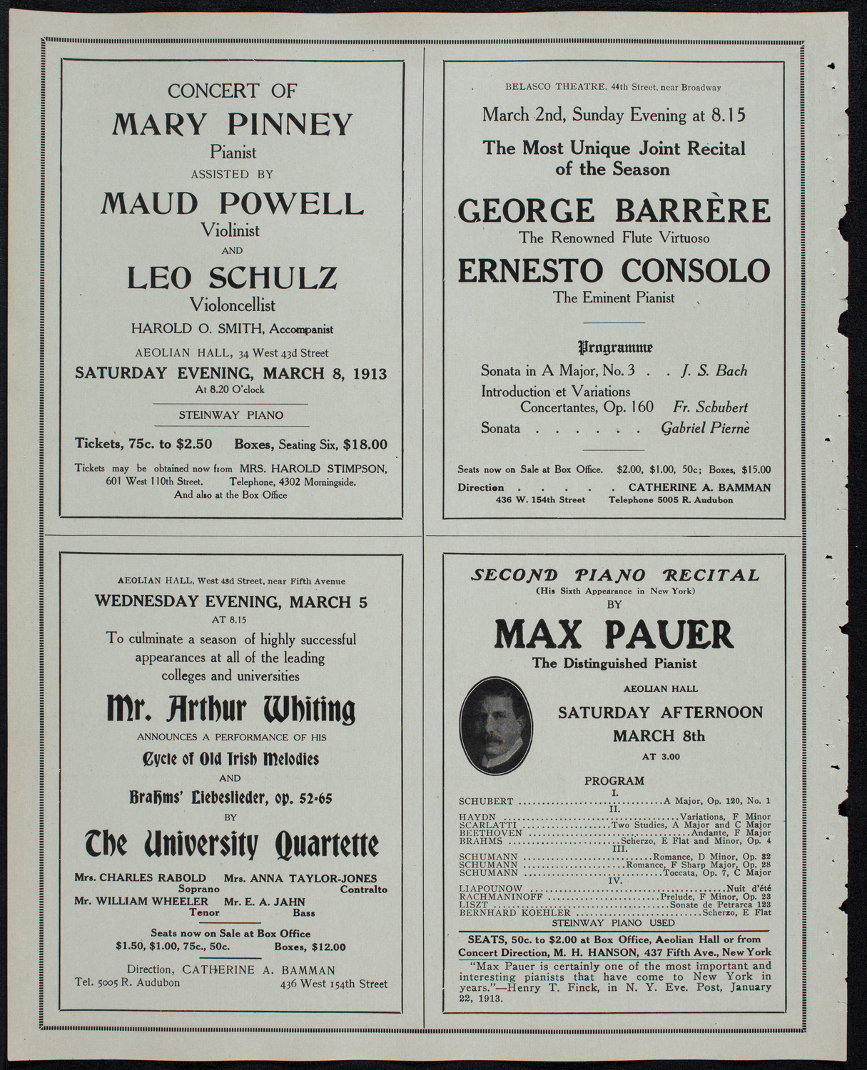 Russian Symphony Society of New York, March 1, 1913, program page 10