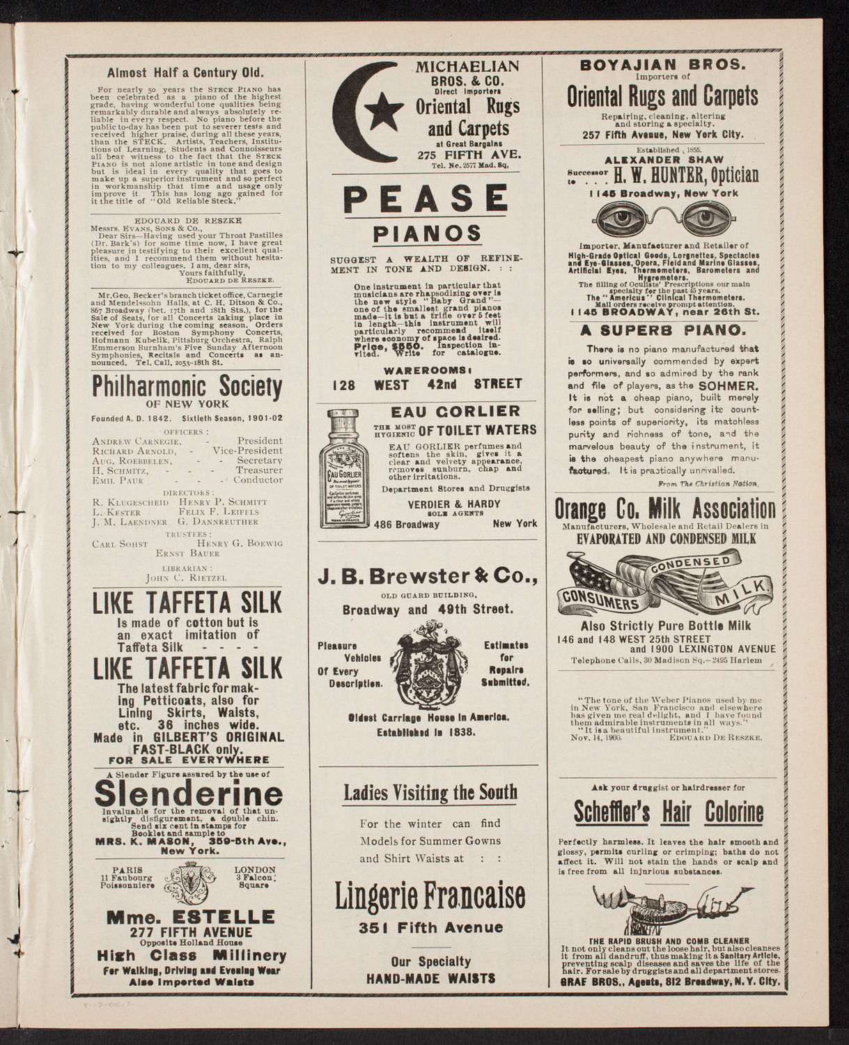 Musical Art Society of New York, March 13, 1902, program page 3