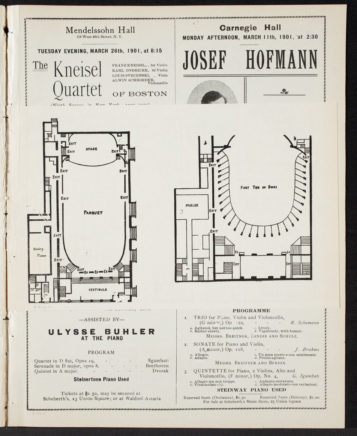 New York Philharmonic, March 8, 1901, program page 7