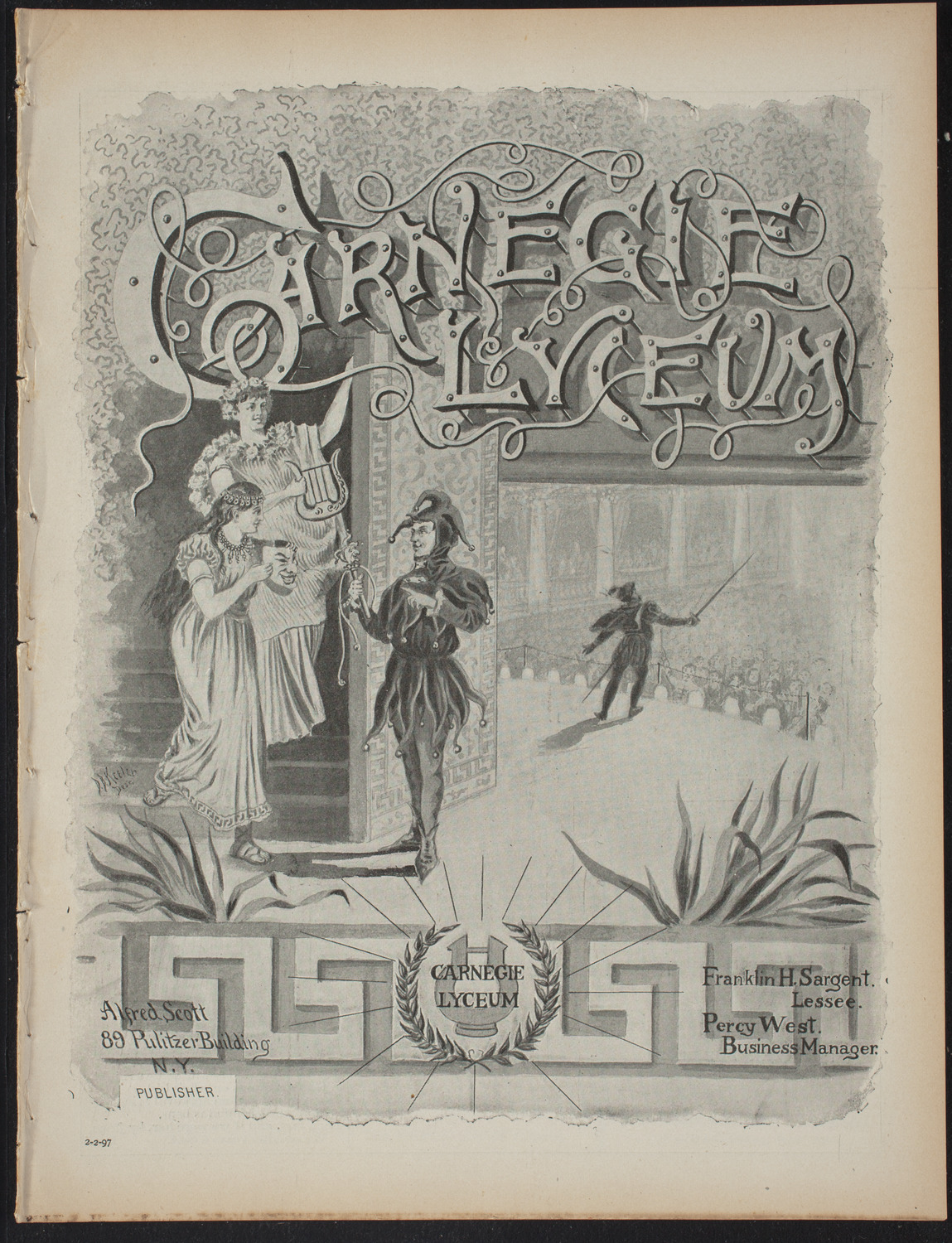 Lillian Gibbs Boyd, February 2, 1897, program page 1