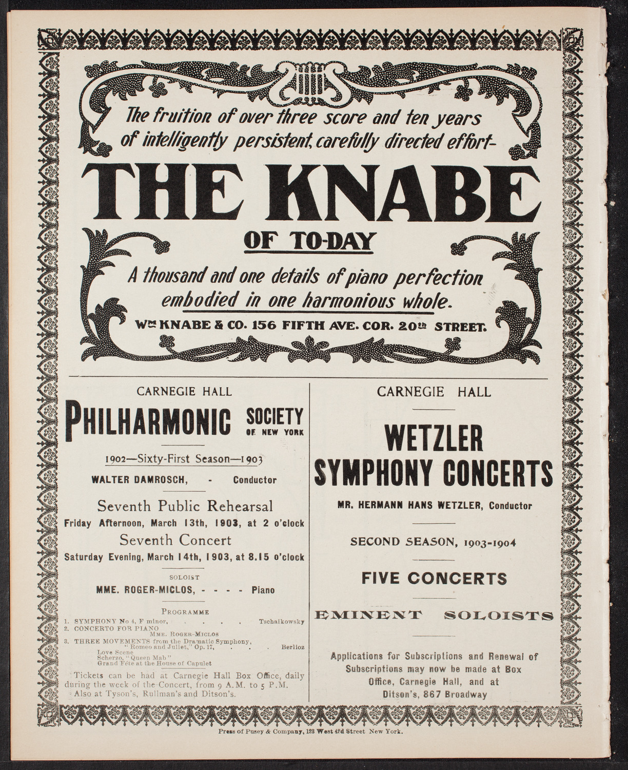 David Bispham, Baritone, March 1, 1903, program page 12