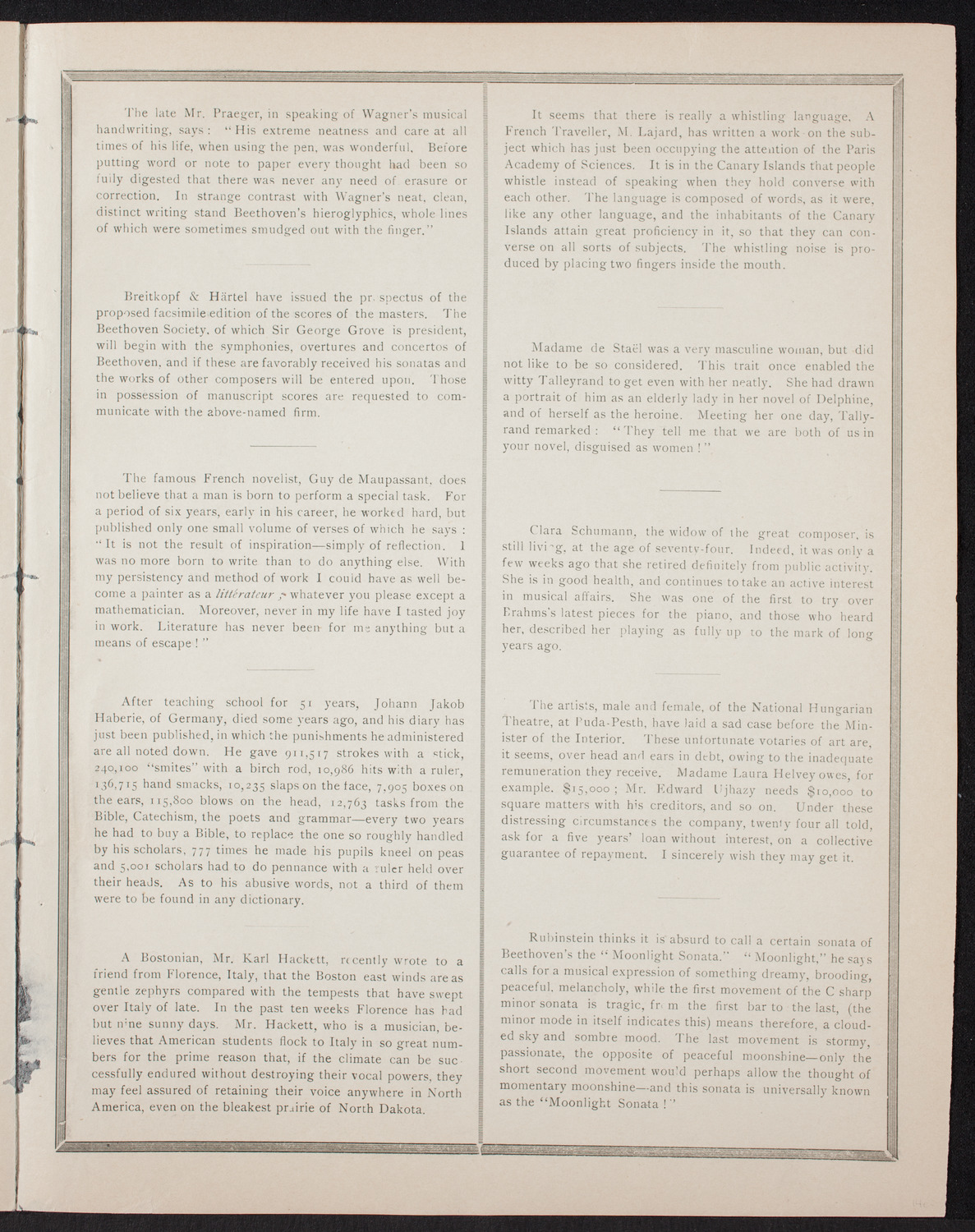 Amalia Materna/ New York Symphony Orchestra, May 24, 1893, program page 7