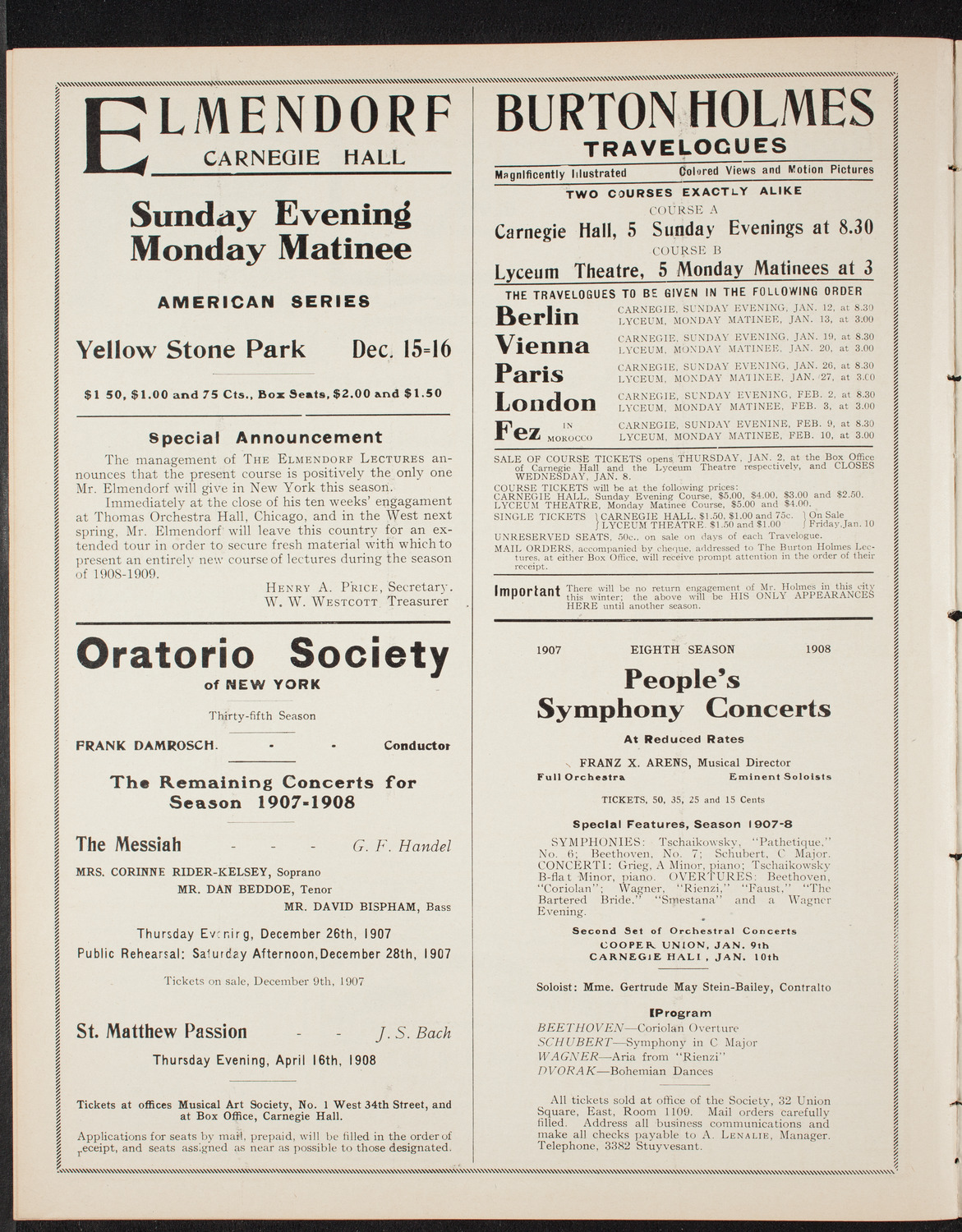 Russian Symphony Society of New York, December 12, 1907, program page 10