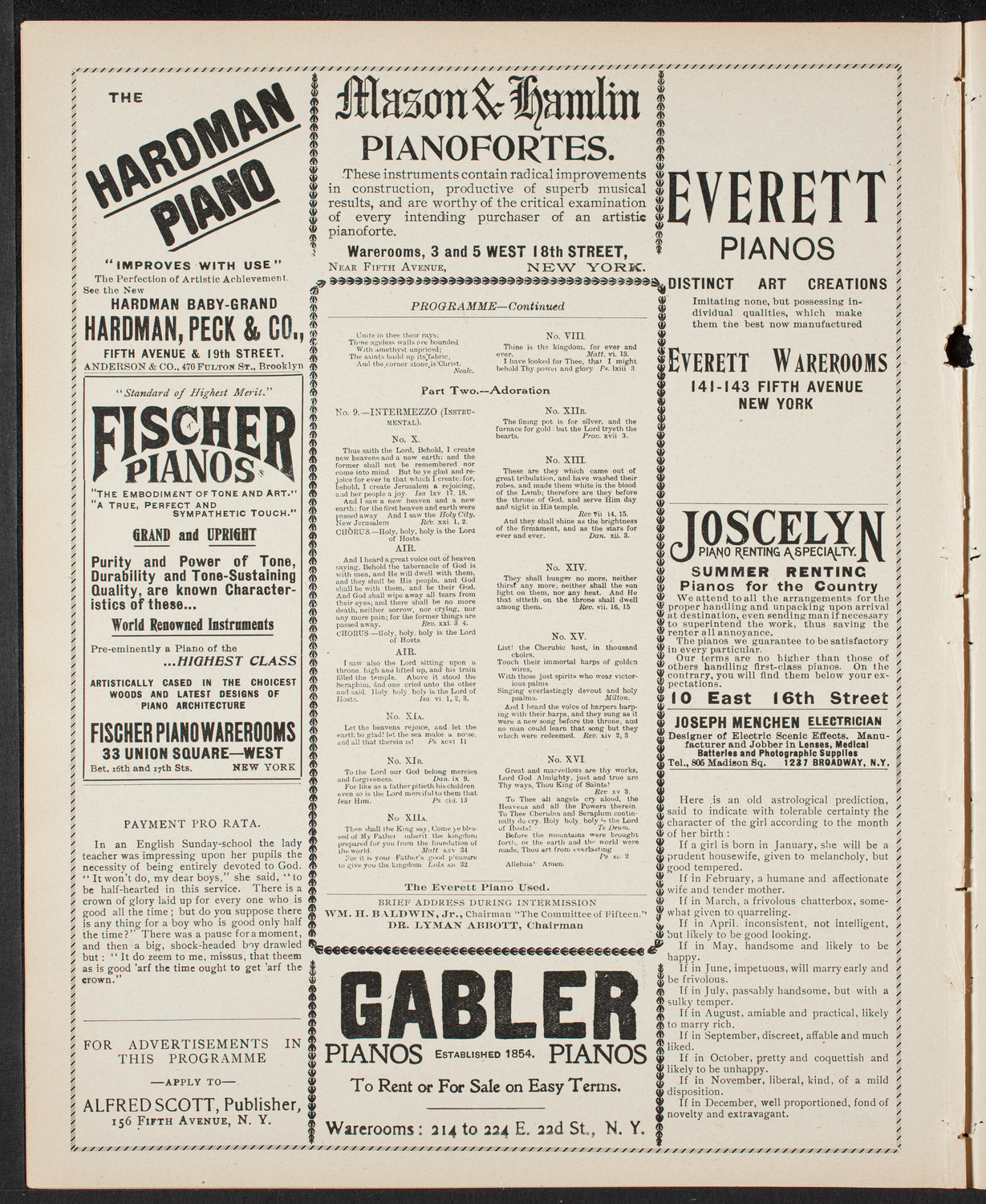 Meeting: YMCA/ New York Festival Chorus, May 19, 1901, program page 6