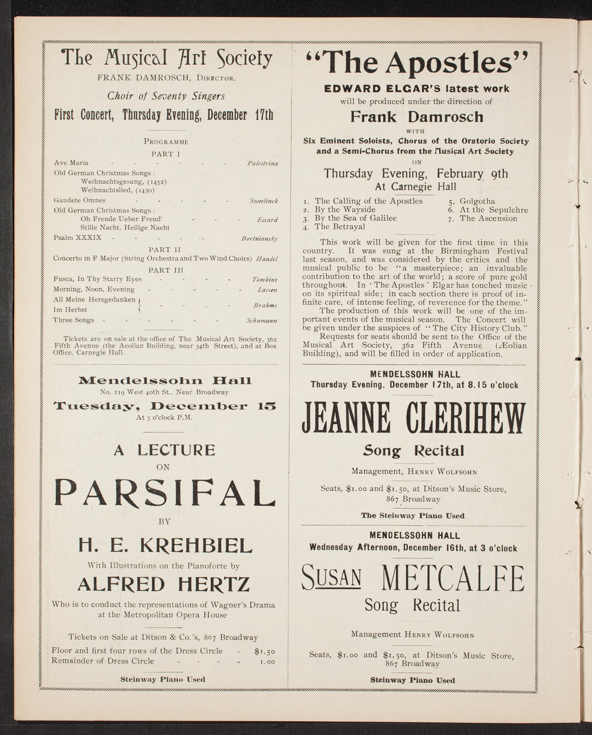 New York Symphony Orchestra, December 6, 1903, program page 8