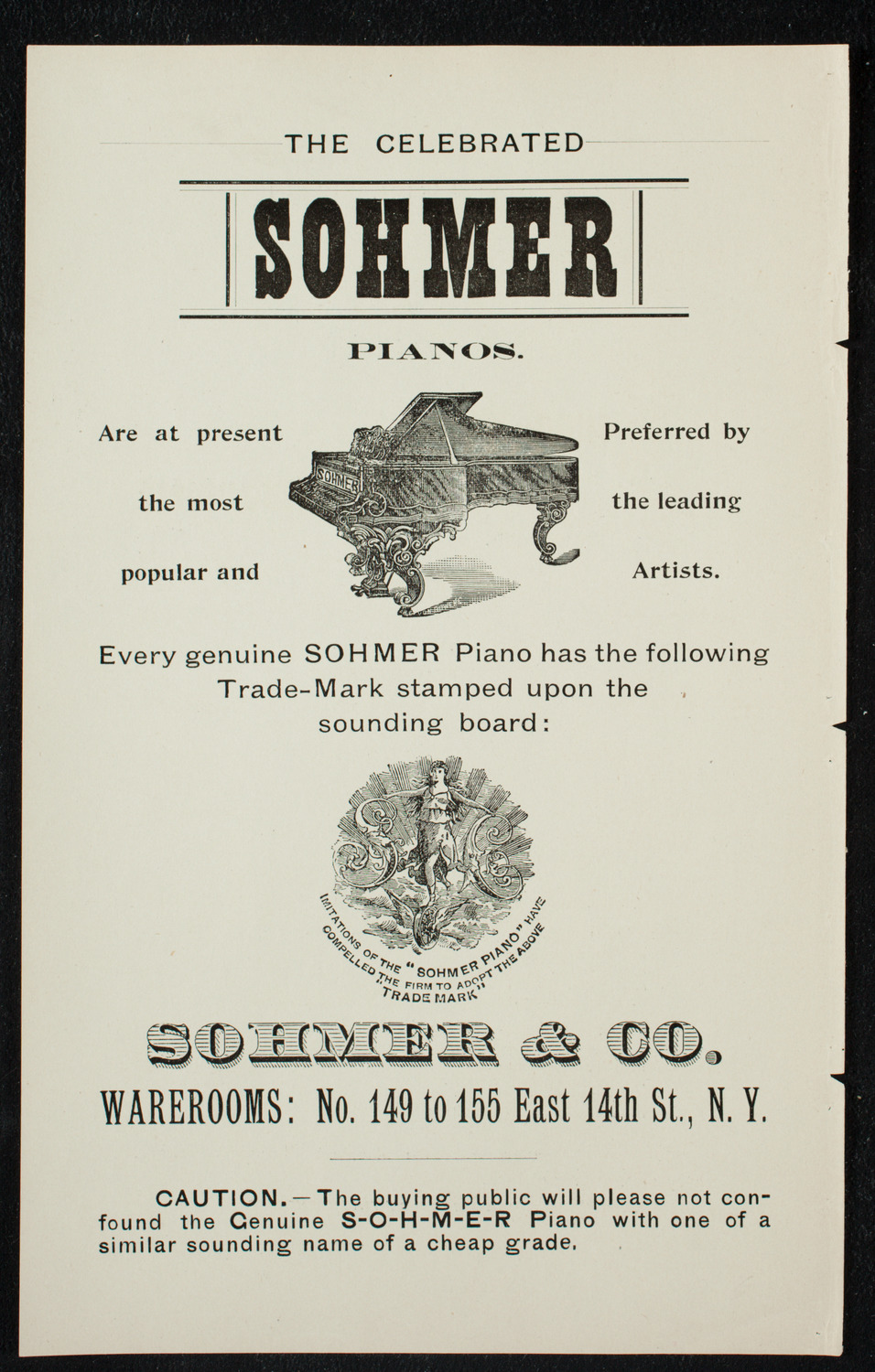 Dannreuther Quartet, November 19, 1896, program page 2