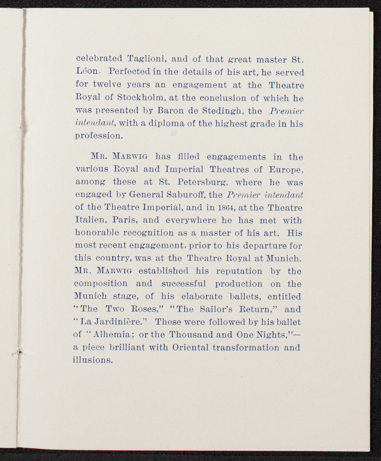 Students of Carl Marwig, October 17, 1891, program page 12