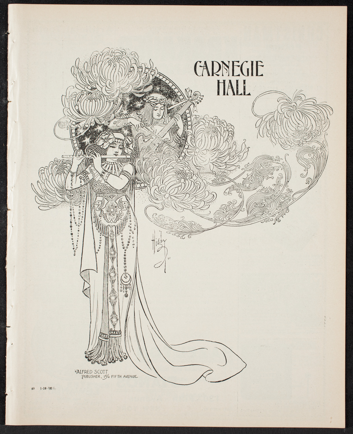 Eduard Zeldenrust, Piano, January 12, 1902, program page 1