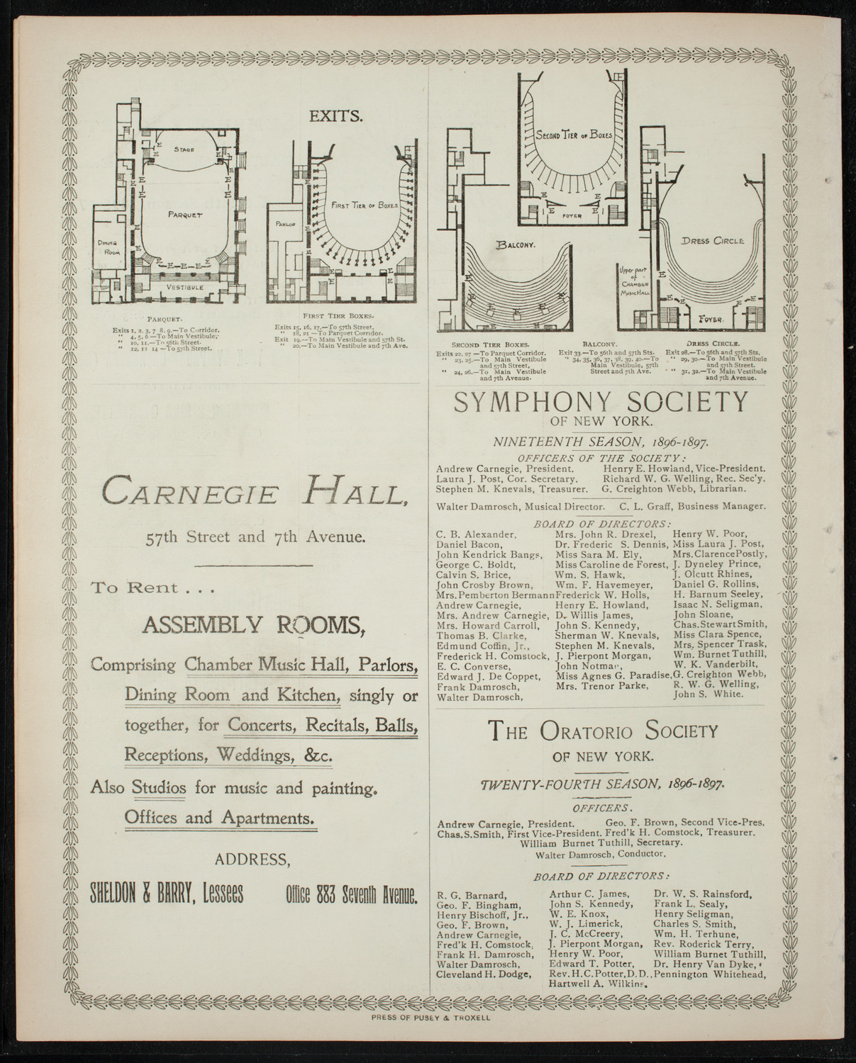 New York Academy of Medicine: 50th Anniversary, January 29, 1897, program page 8