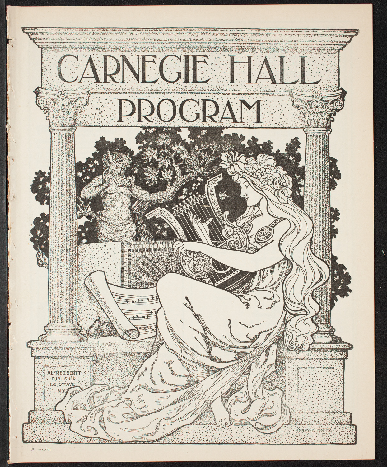 Susan Metcalfe, Soprano, David Bispham, Baritone, Jacques Thibaud, Violin, Pablo Casals, Cello, and Felix Weingartner, Piano, February 15, 1904, program page 1