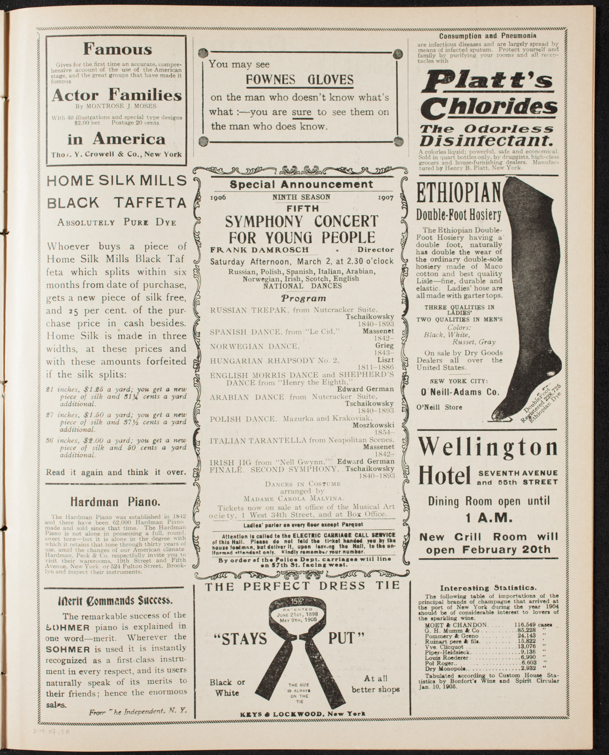 Elmendorf Lecture: England, February 14, 1907, program page 9