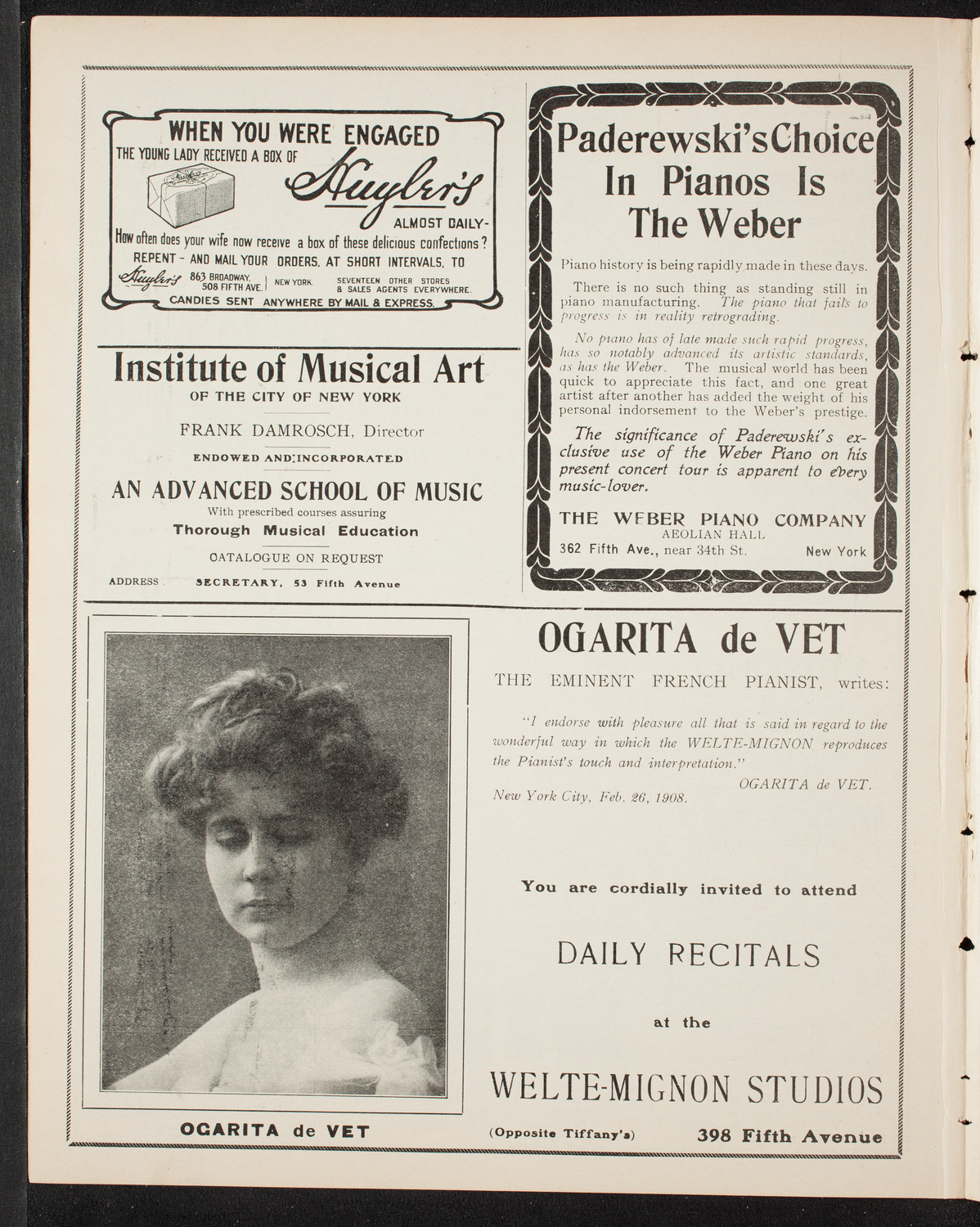 Graduation: Columbia University College of Pharmacy, April 30, 1908, program page 6