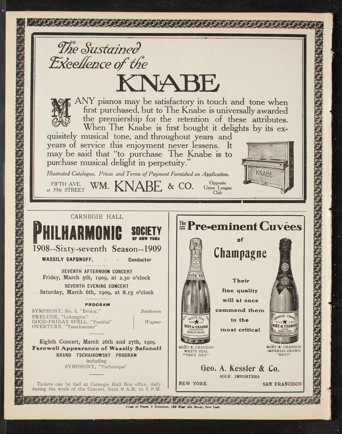 Ludwig Wüllner, Baritone, March 4, 1909, program page 12
