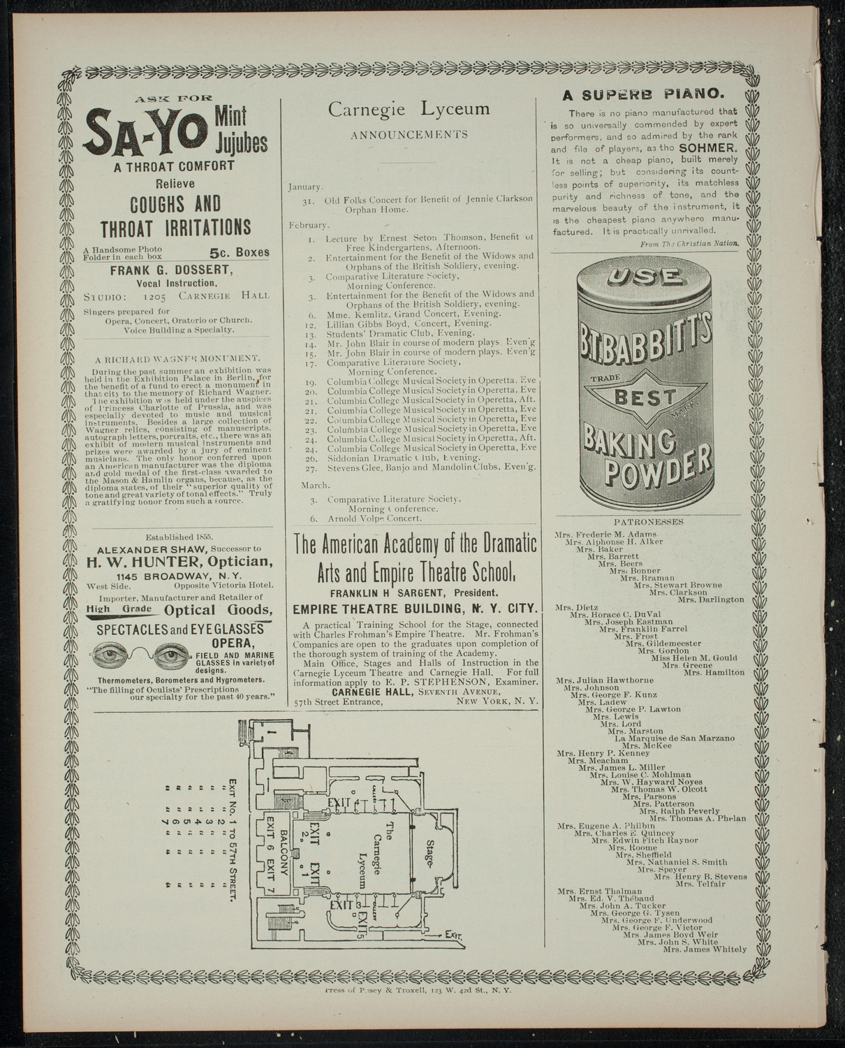 Berkeley Minstrels, January 27, 1900, program page 4